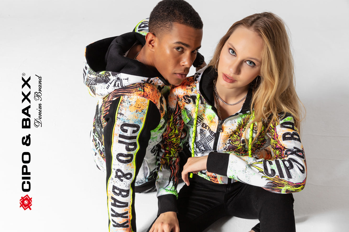 Cipo & Baxx WARRIORS men's hooded sweatshirt CL458