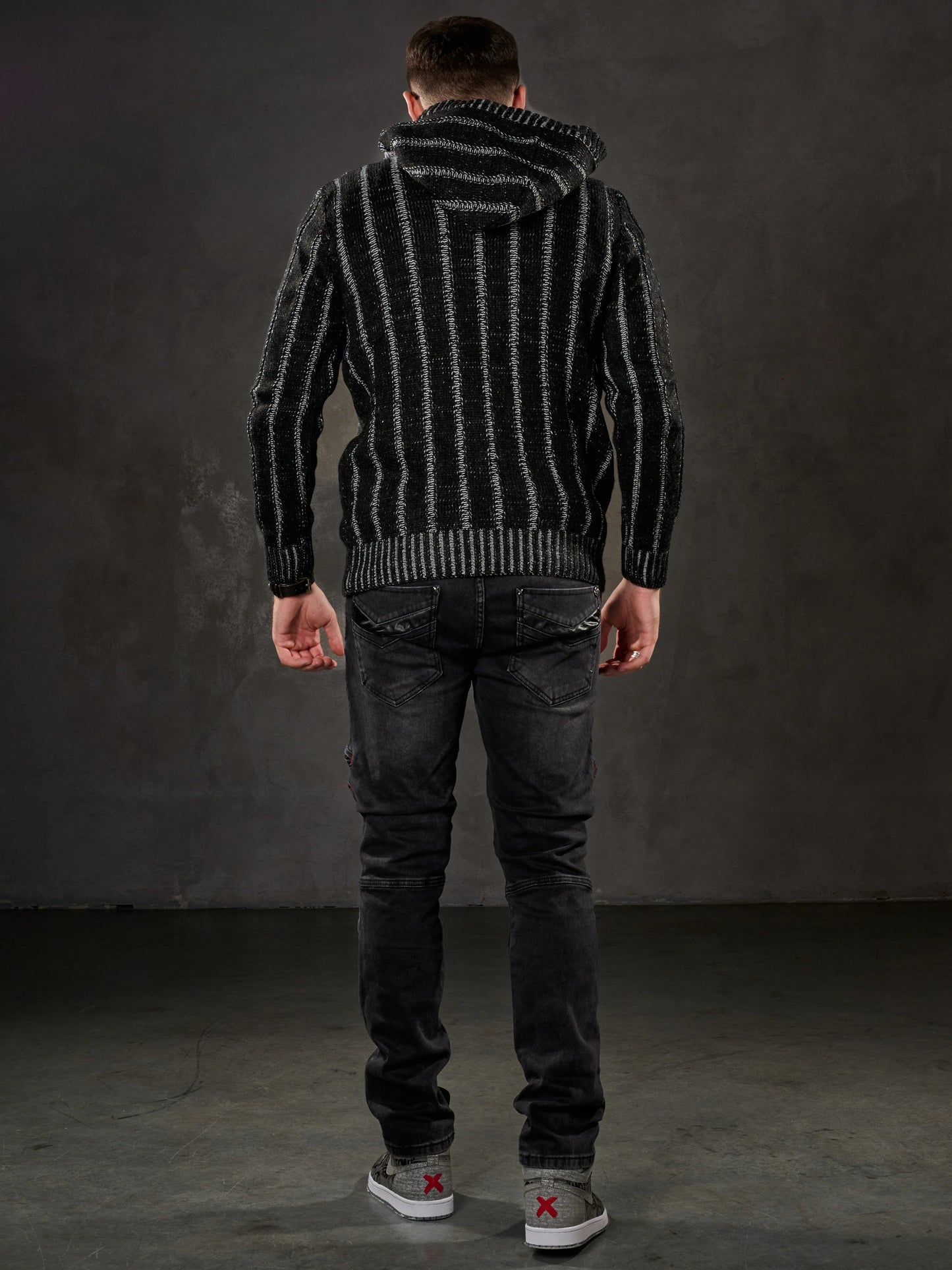 Cipo & Baxx SIRUS Herren Strickpullover Black CP214