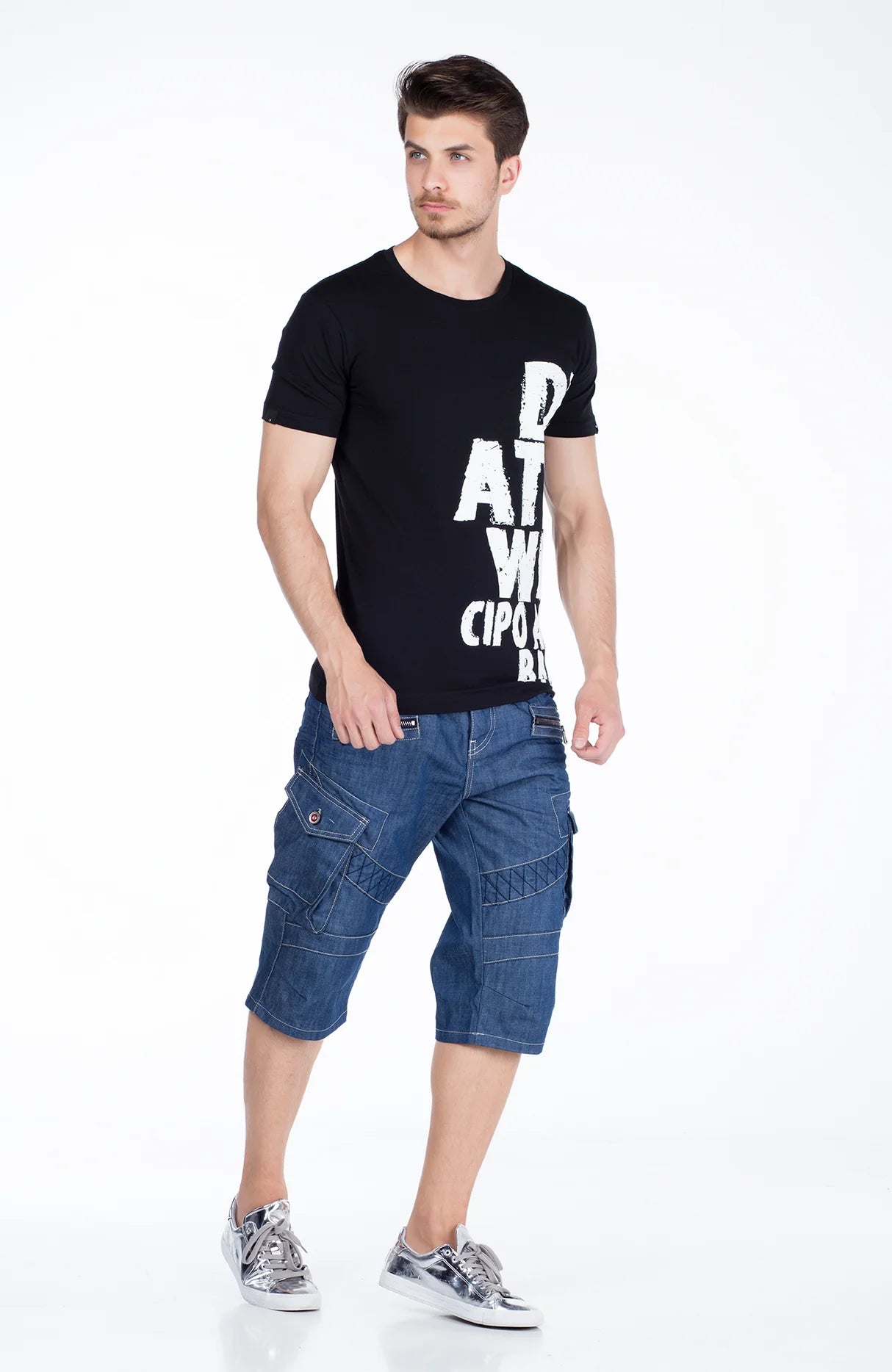 Cipo & Baxx TEND Herren Kurze Jeans Denim CK159 - Persvision