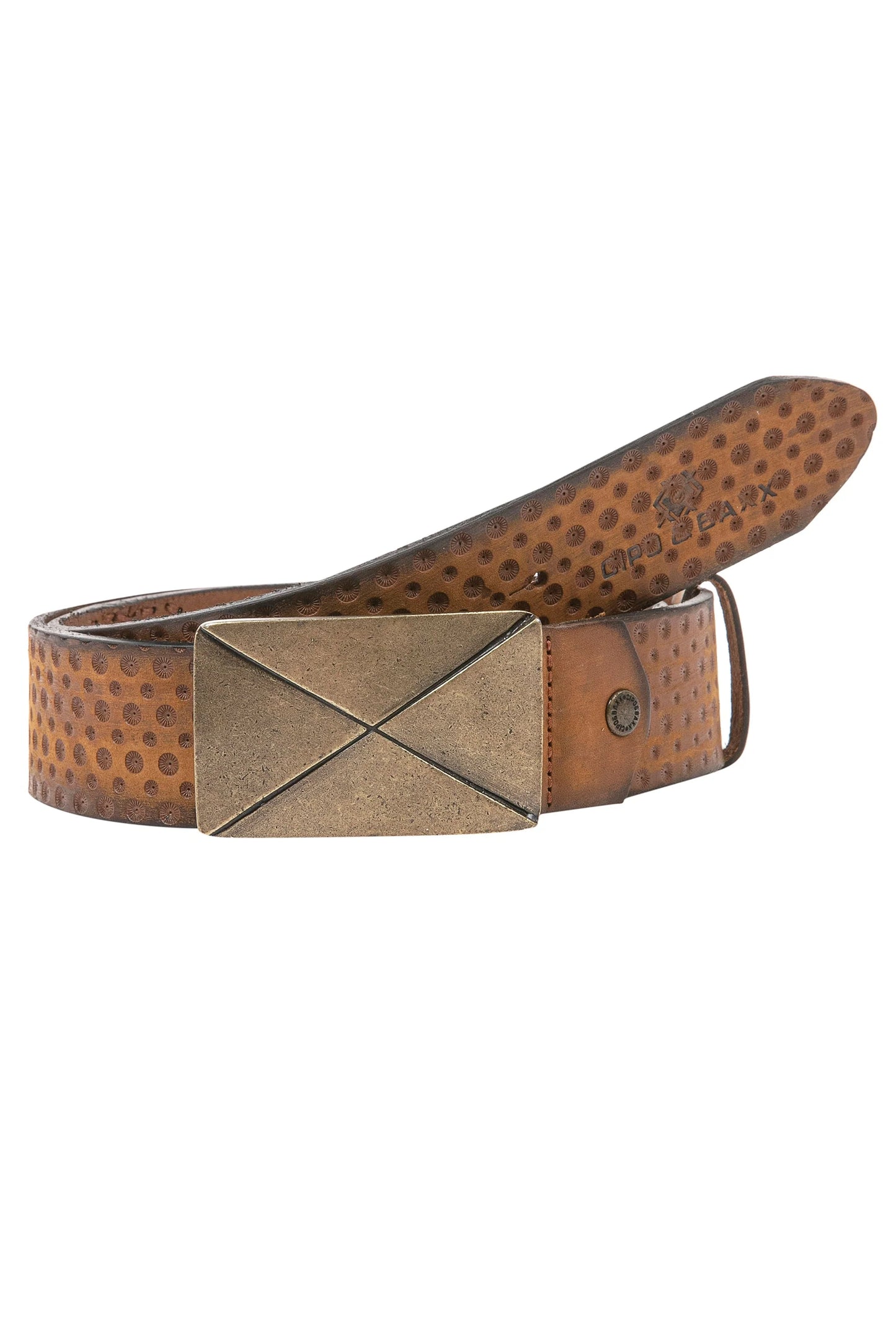 Cipo & Baxx Herren Leder Gürtel CG155 Braun