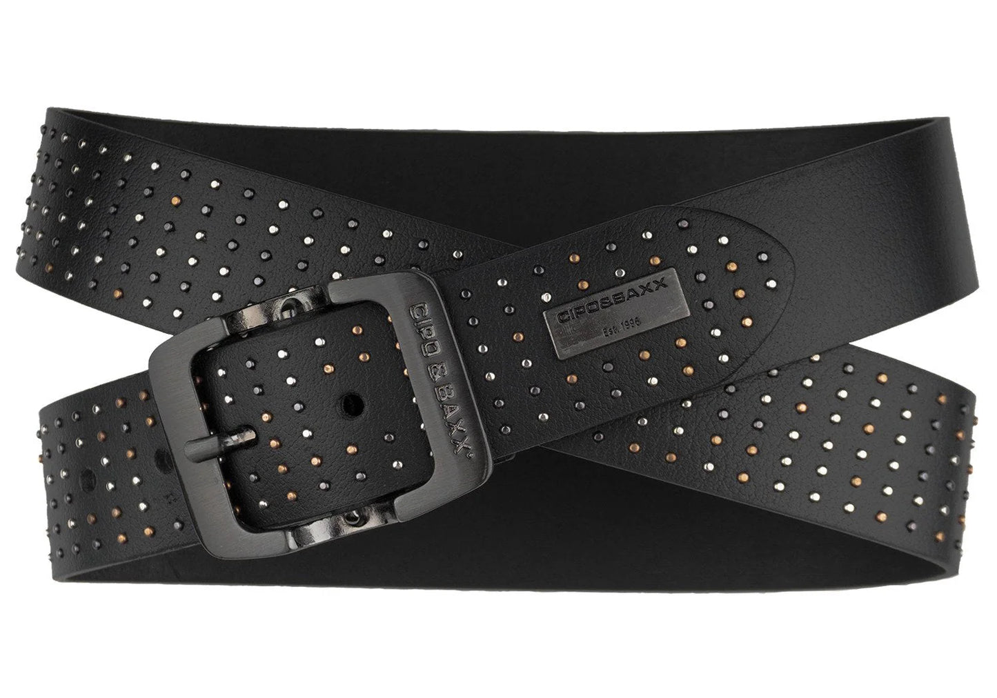 Cipo & Baxx Herren Leder Gürtel CG171 schwarz