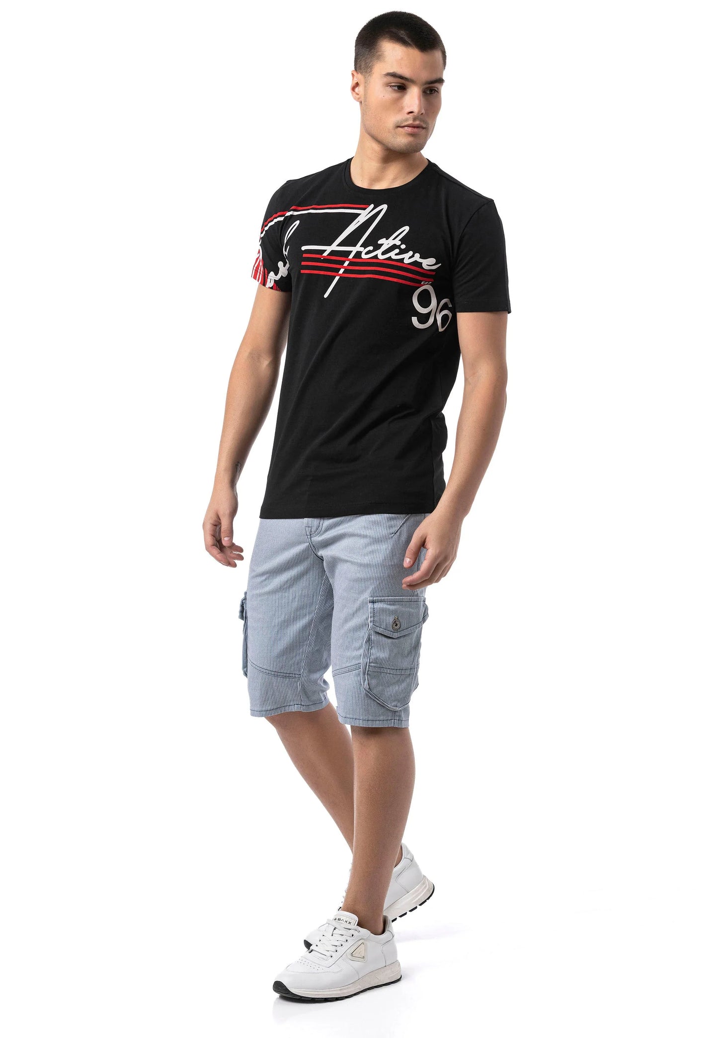 Cipo & Baxx PIRO Herren Kurze Jeans Denim Blau CK297