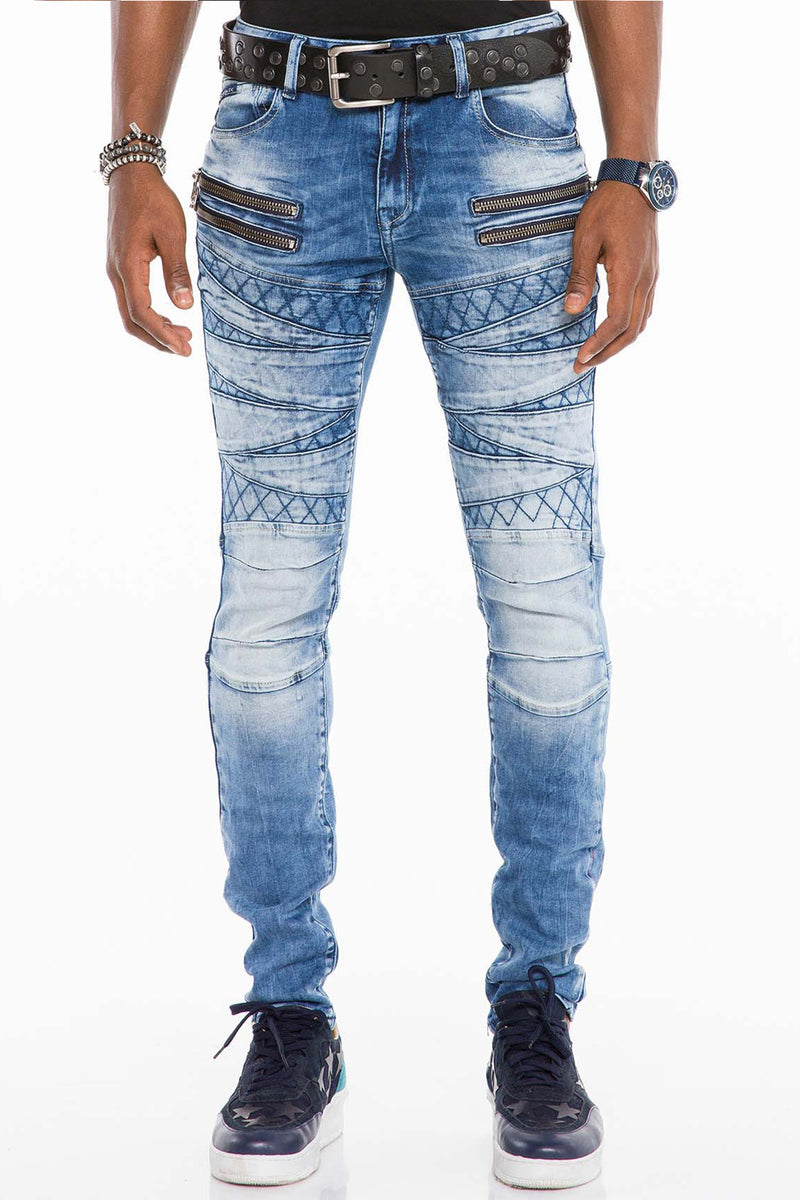 Cipo & Baxx WILSON Herren Jeans Denim CD429 Dicke Nähte Slim Fit Alle Gr. Neu EB
