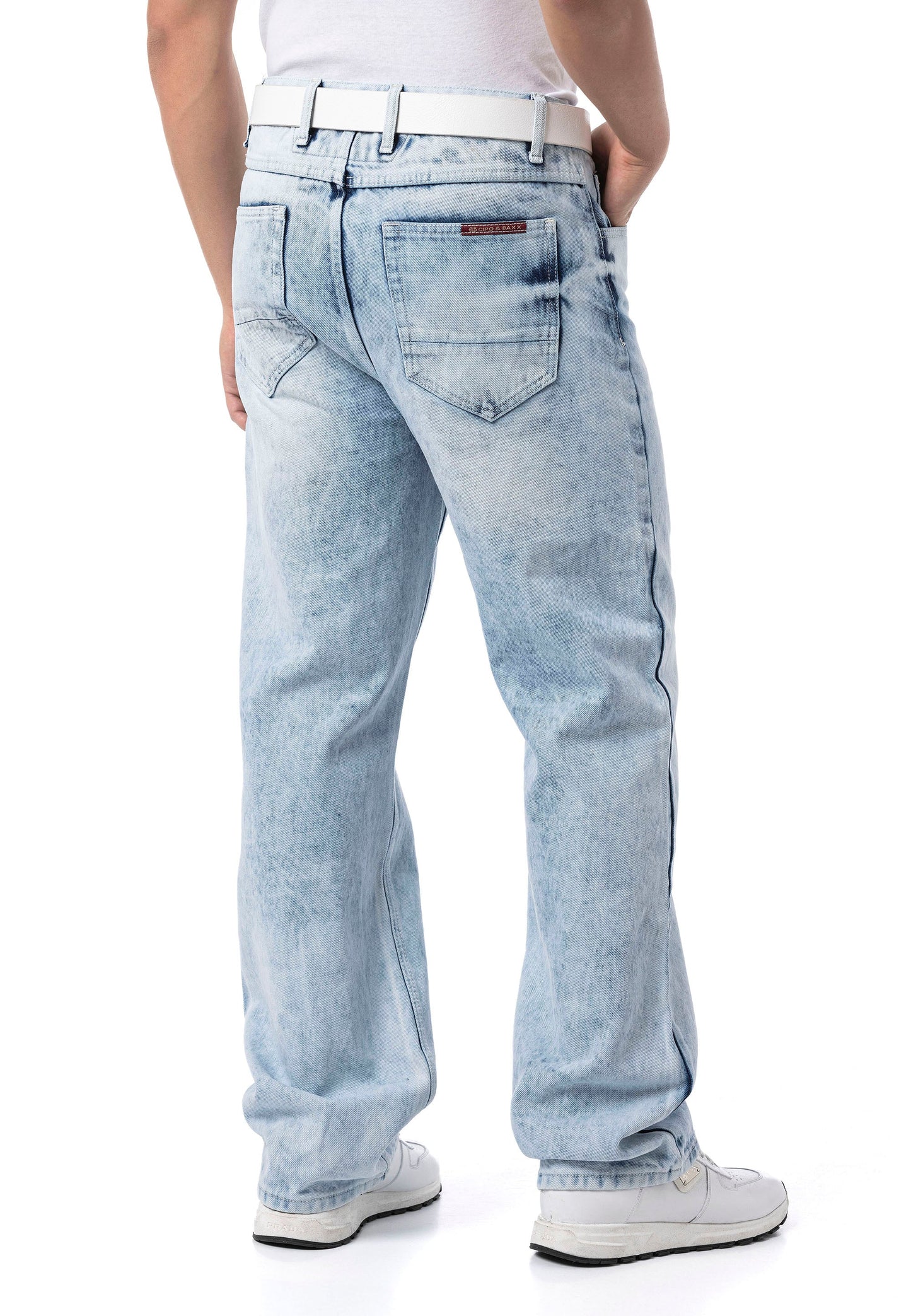Cipo & Baxx CHEVY Herren Baggy Jeans Denim ICE BLUE CD903