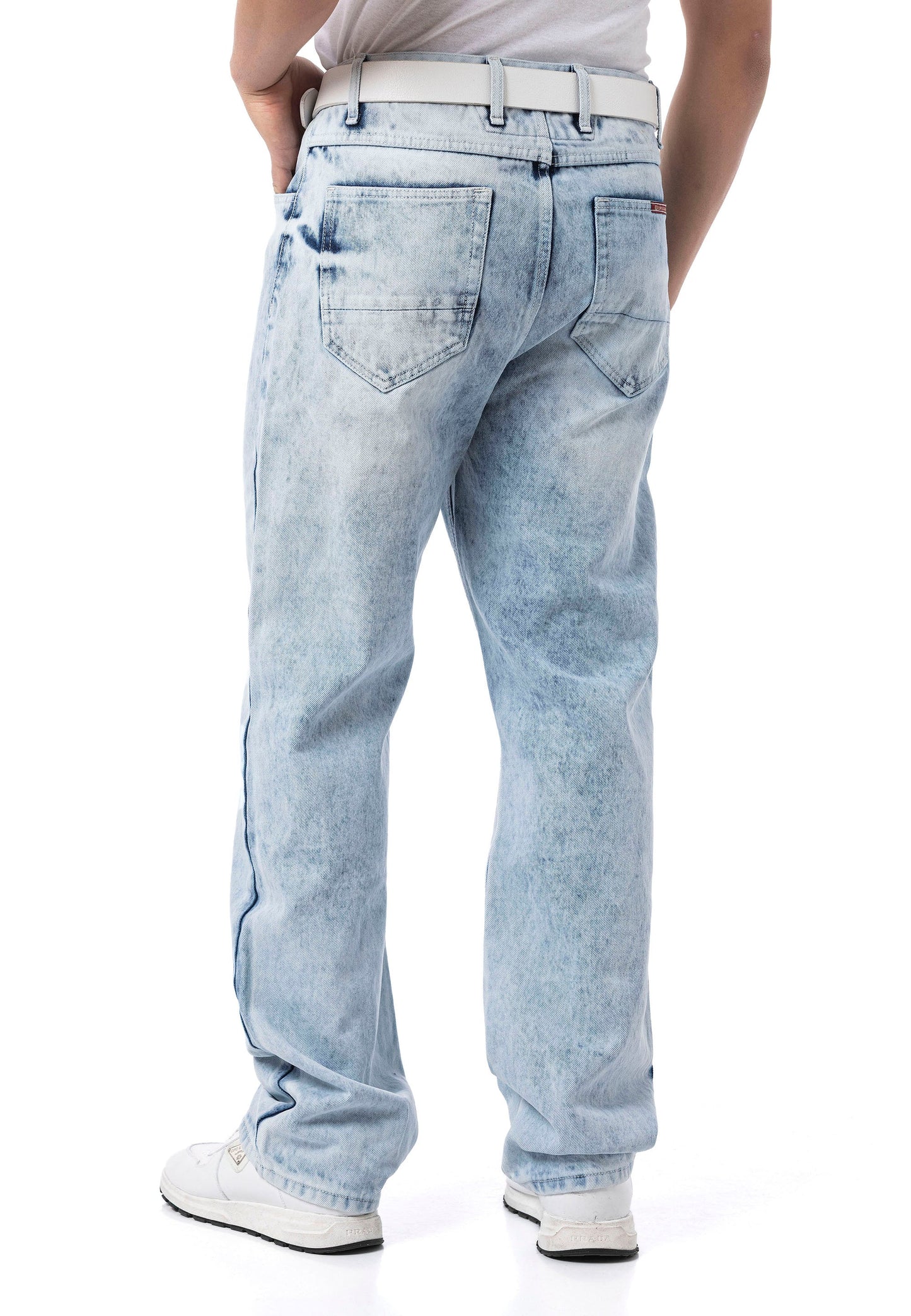 Cipo & Baxx CHEVY Herren Baggy Jeans Denim ICE BLUE CD903