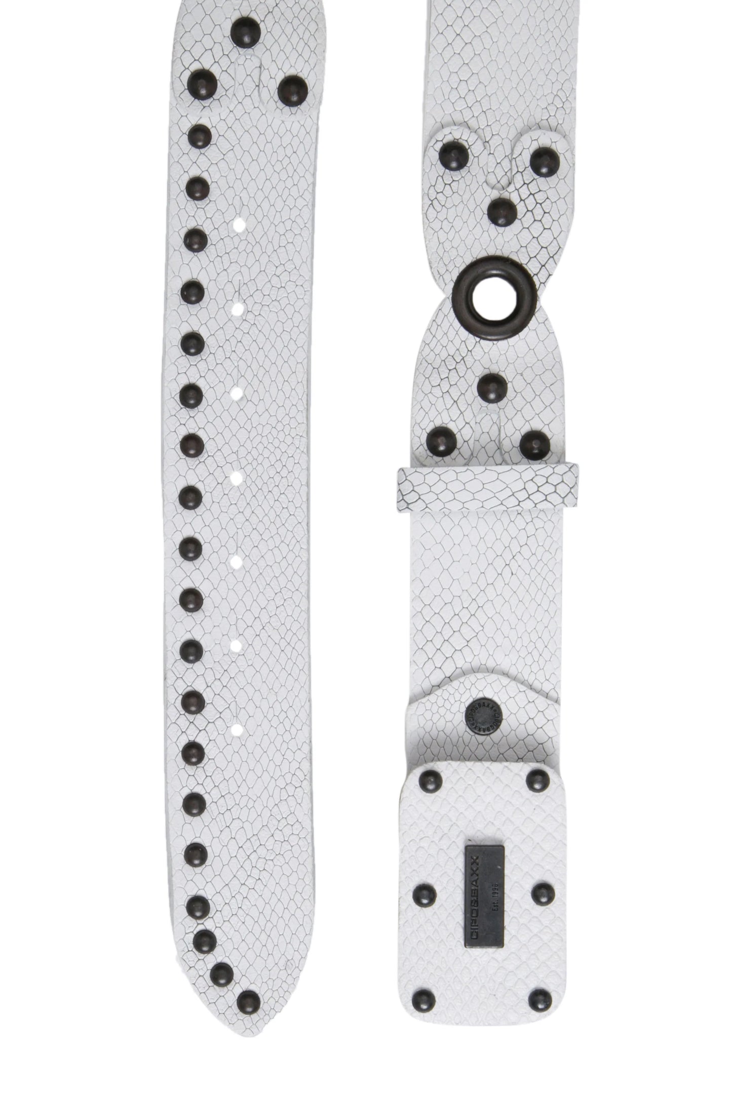 Cipo & Baxx Herren Leder Gürtel CG133 weiss