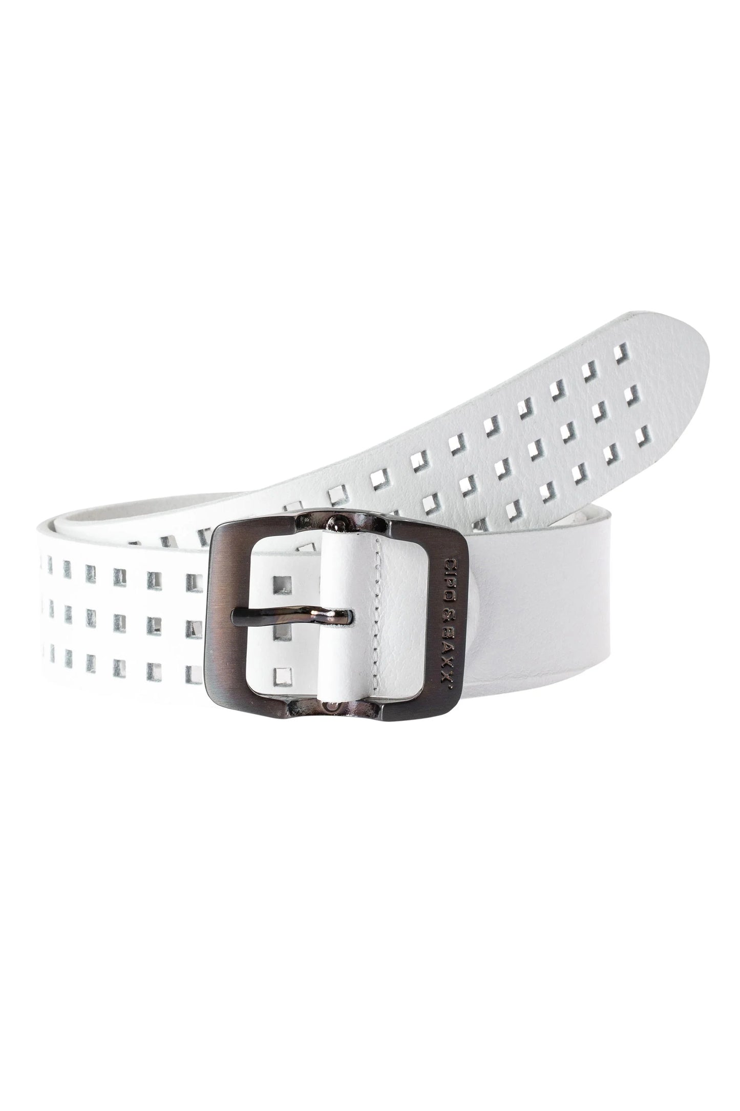 Cipo & Baxx Herren Leder Gürtel CG168 weiss