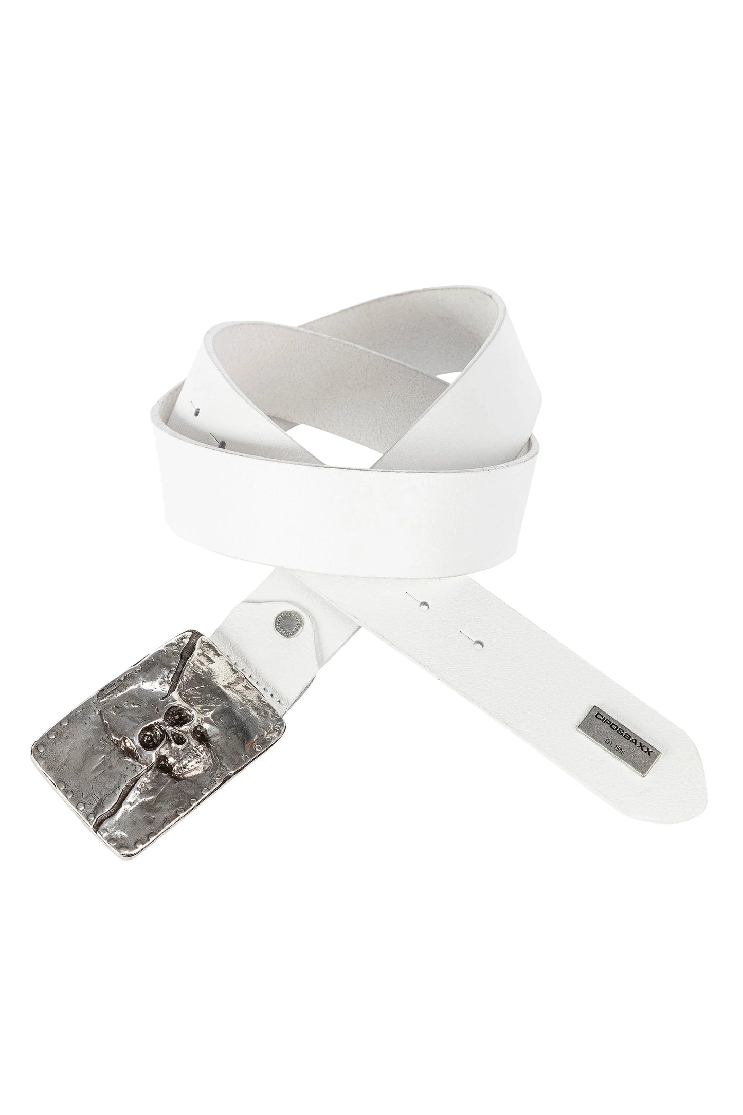 Cipo & Baxx Herren Leder Gürtel CG170 weiss