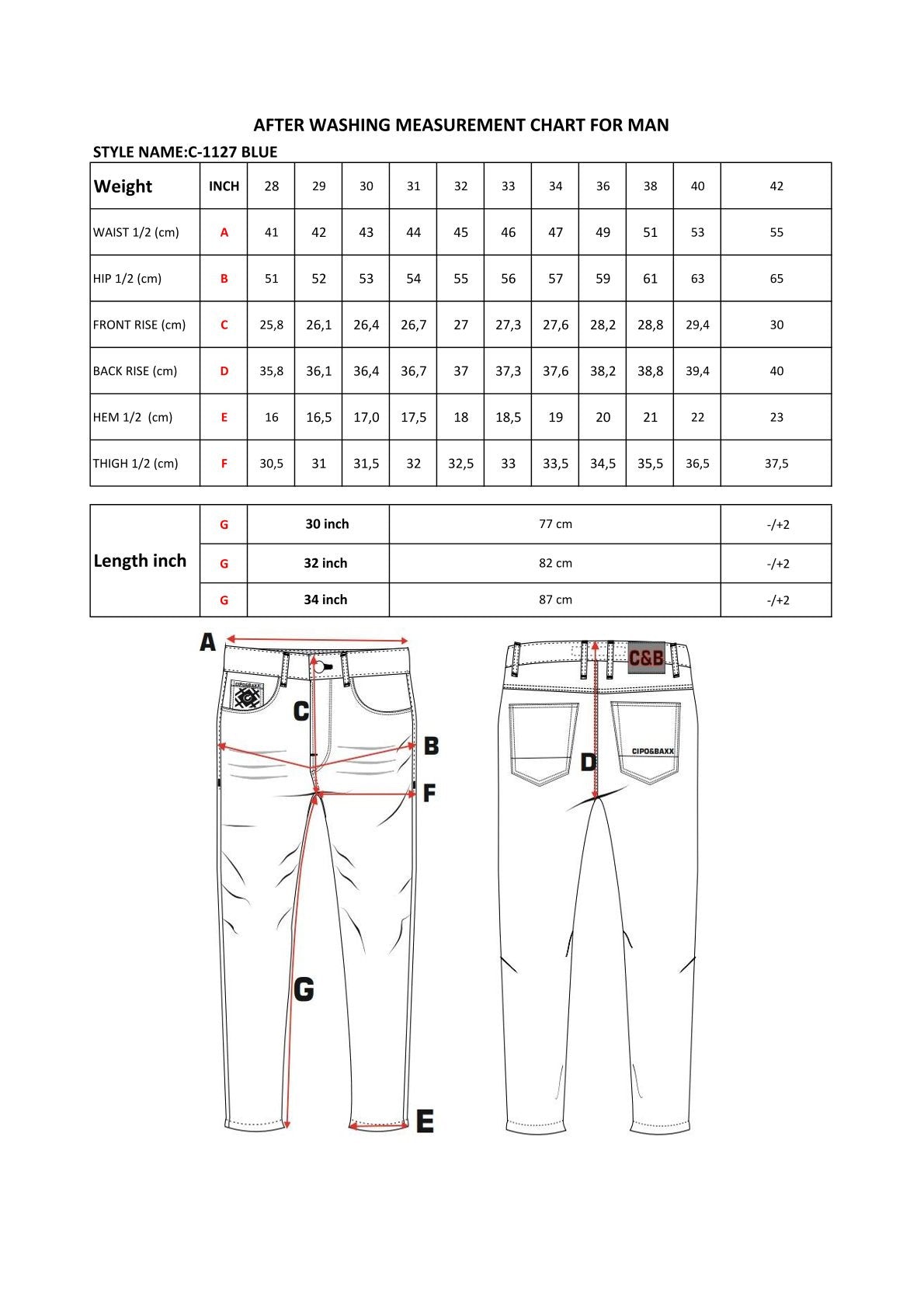 Cipo & Baxx NOAH Dicke Nähte Herren Jeans Denim C-1127