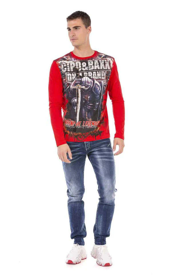 Cipo & Baxx RAMON men's shirt red CL452