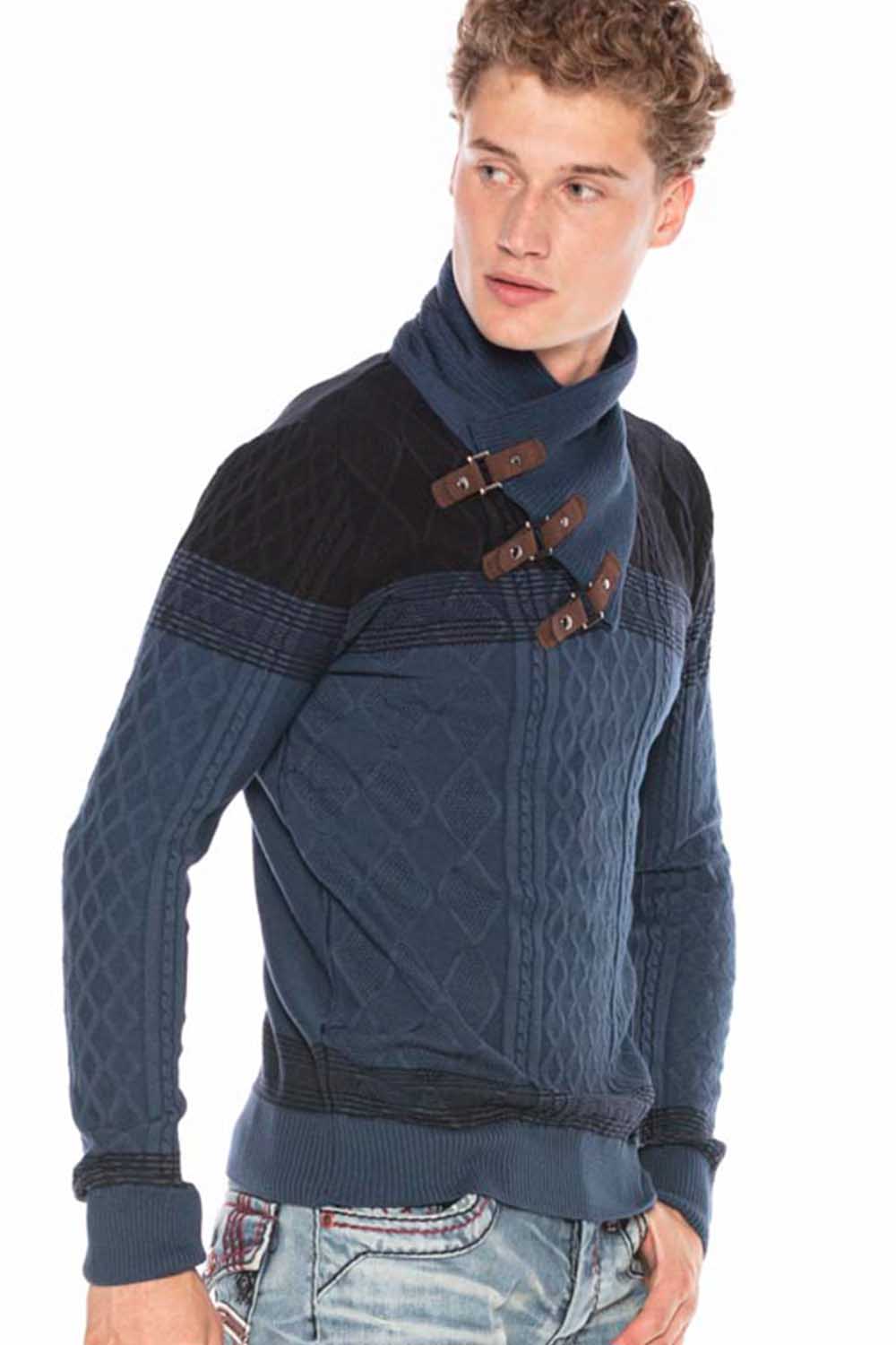 Cipo & Baxx Felpa Con Cappuccio Uomo - Teschio Stampato Effetto Marmo - Nero Taglia XL - Stile Motociclista