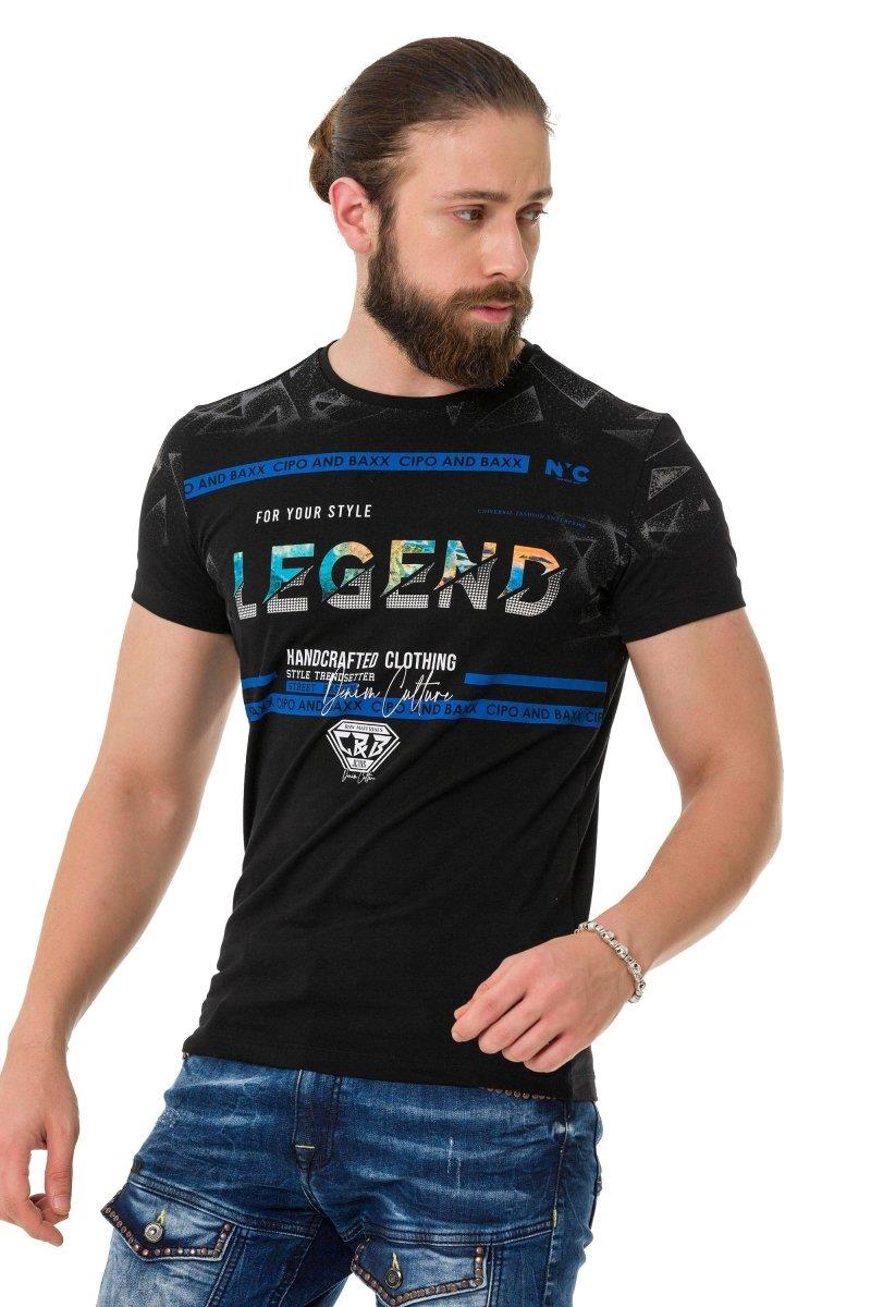 Cipo & Baxx LEGEND black Herren T-Shirt CT715