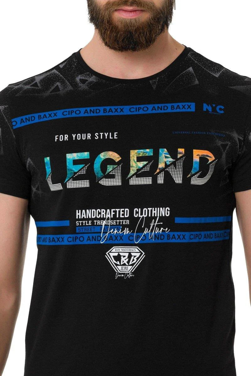 Cipo & Baxx LEGEND black Herren T-Shirt CT715