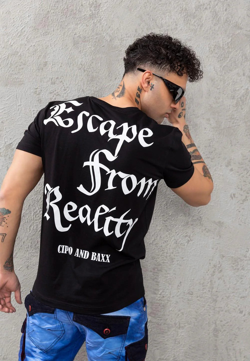 Cipo & Baxx ANAR black Herren T-Shirt CT788