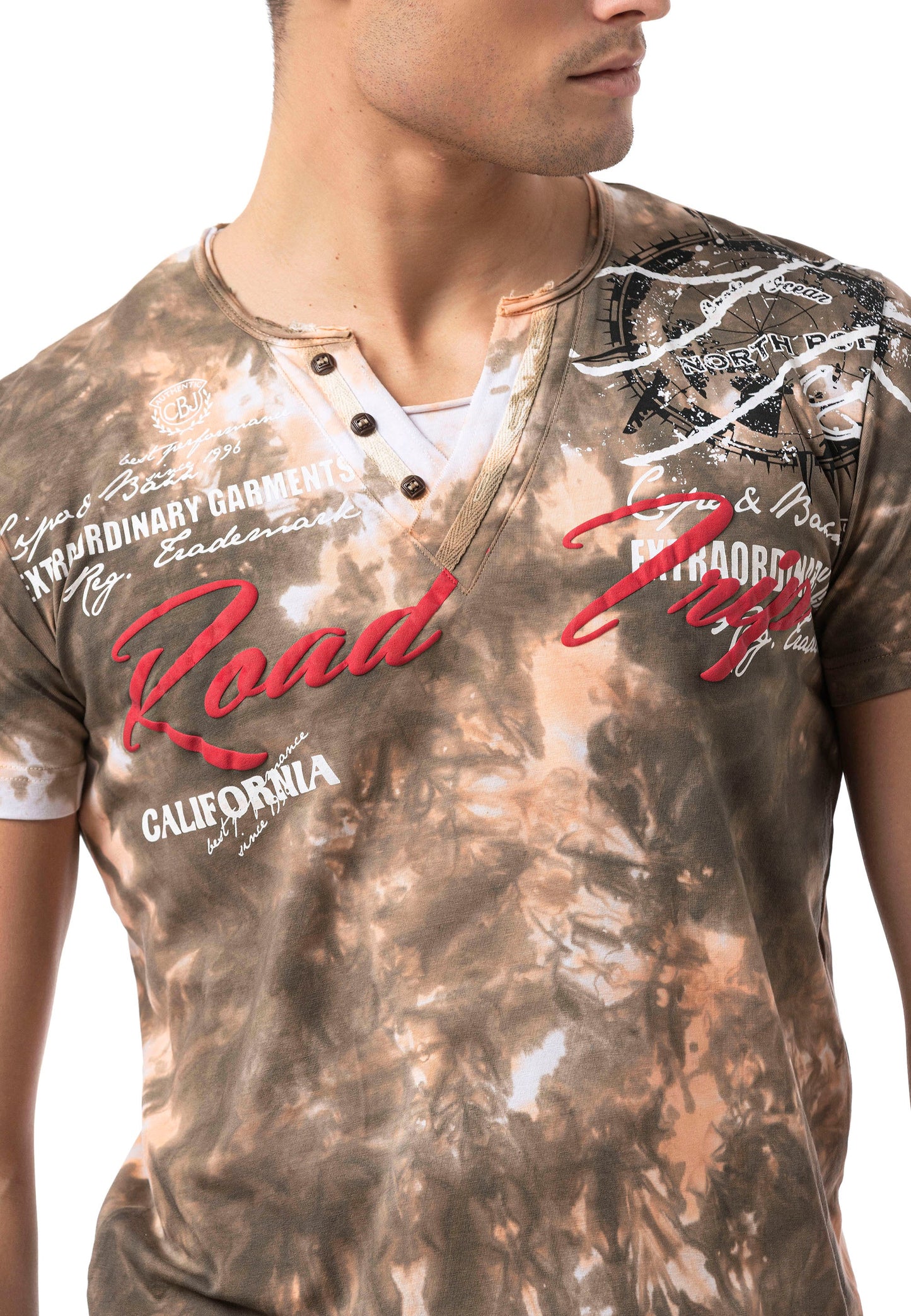 Cipo & Baxx ROAD Herren T-Shirt braun CT804