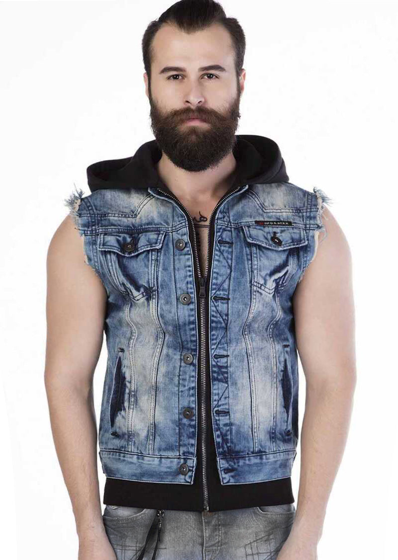 Cipo & Baxx KENZIE Herren Weste Jacke Denim CW106