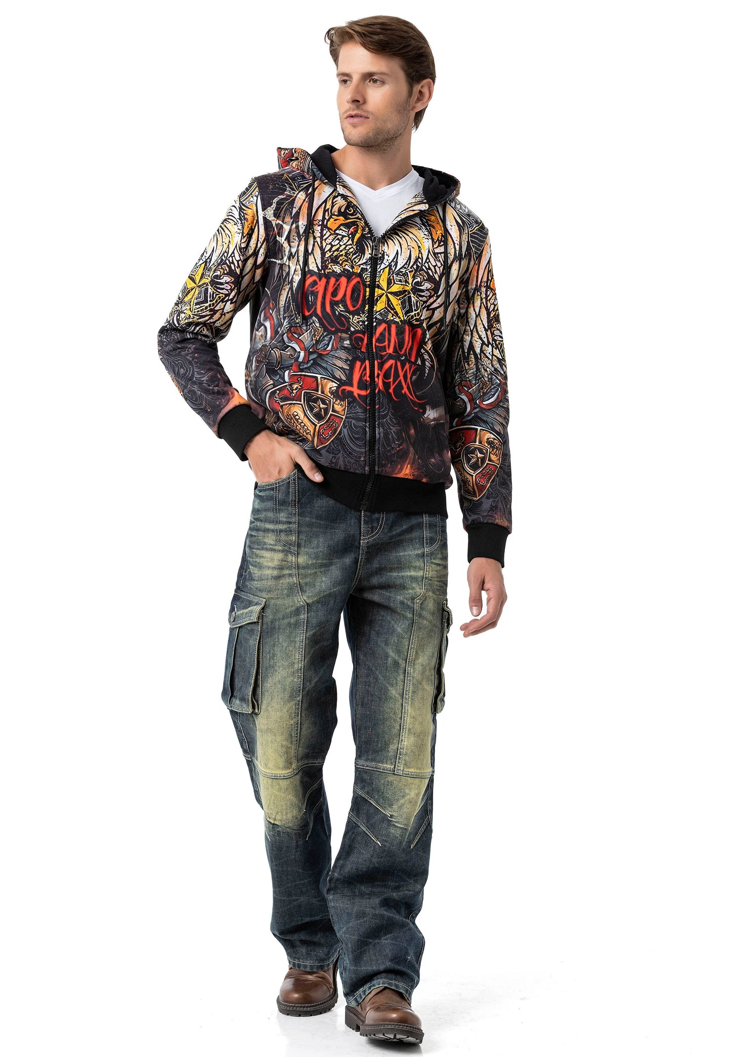 Cipo & Baxx SHILD Herren Kapuzen Hoodi Sweatshirt CL574