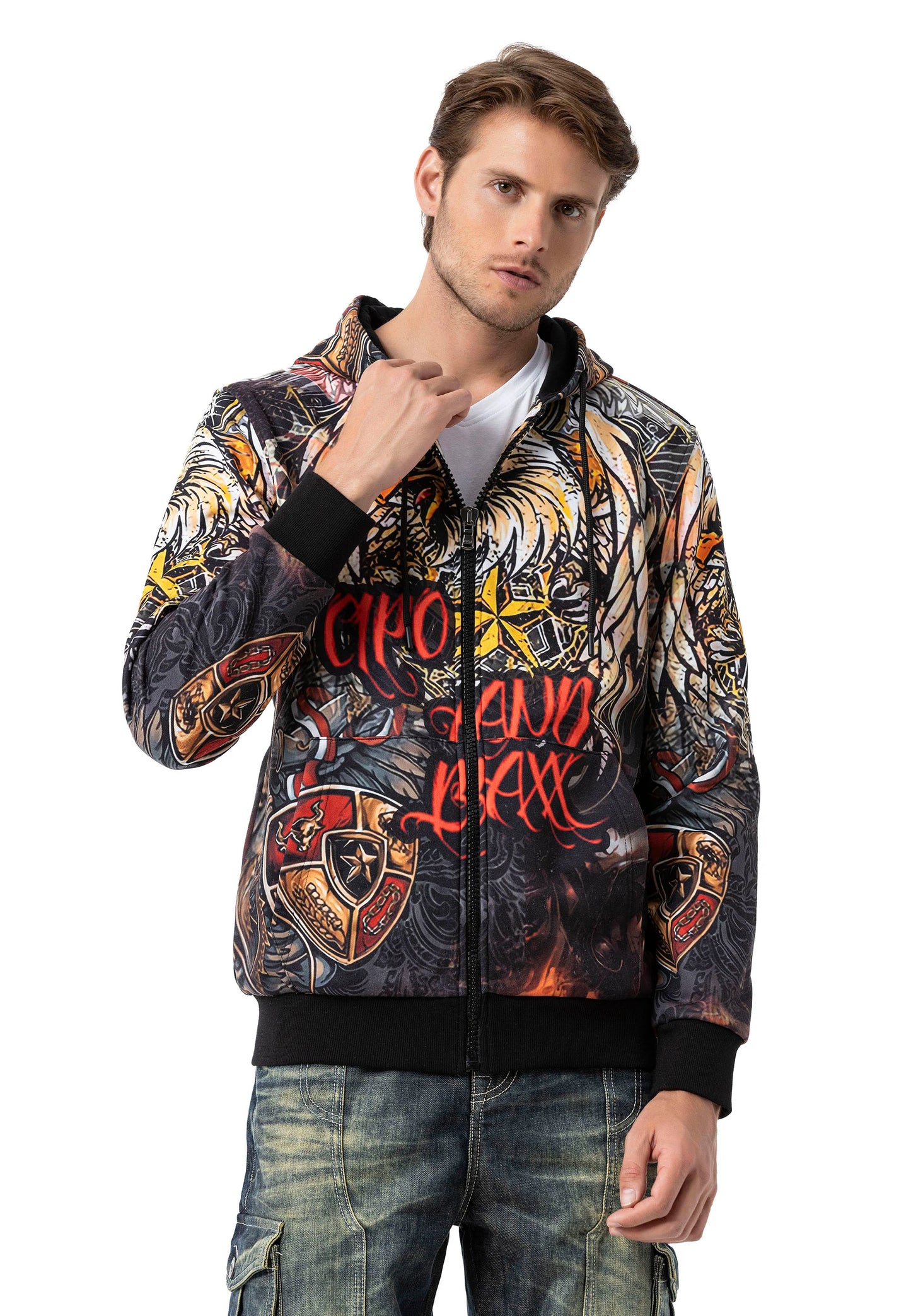 Cipo & Baxx SHILD Herren Kapuzen Hoodi Sweatshirt CL574