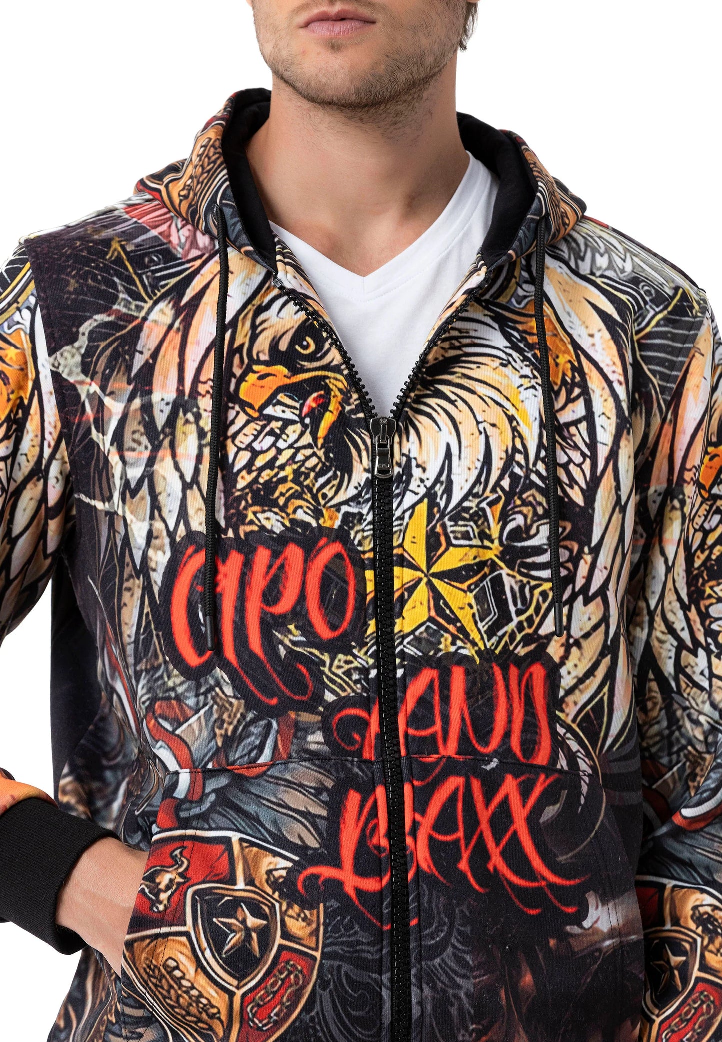Cipo & Baxx SHILD Herren Kapuzen Hoodi Sweatshirt CL574