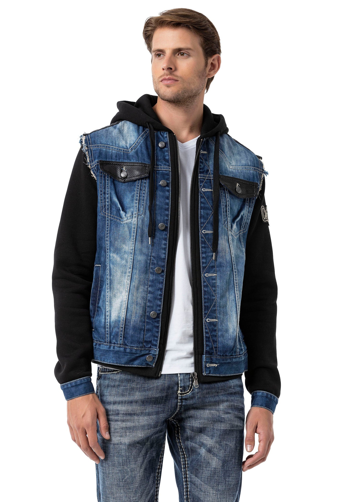 Cipo & Baxx RENAN blue Herren Jeans Jacke Denim CJ307