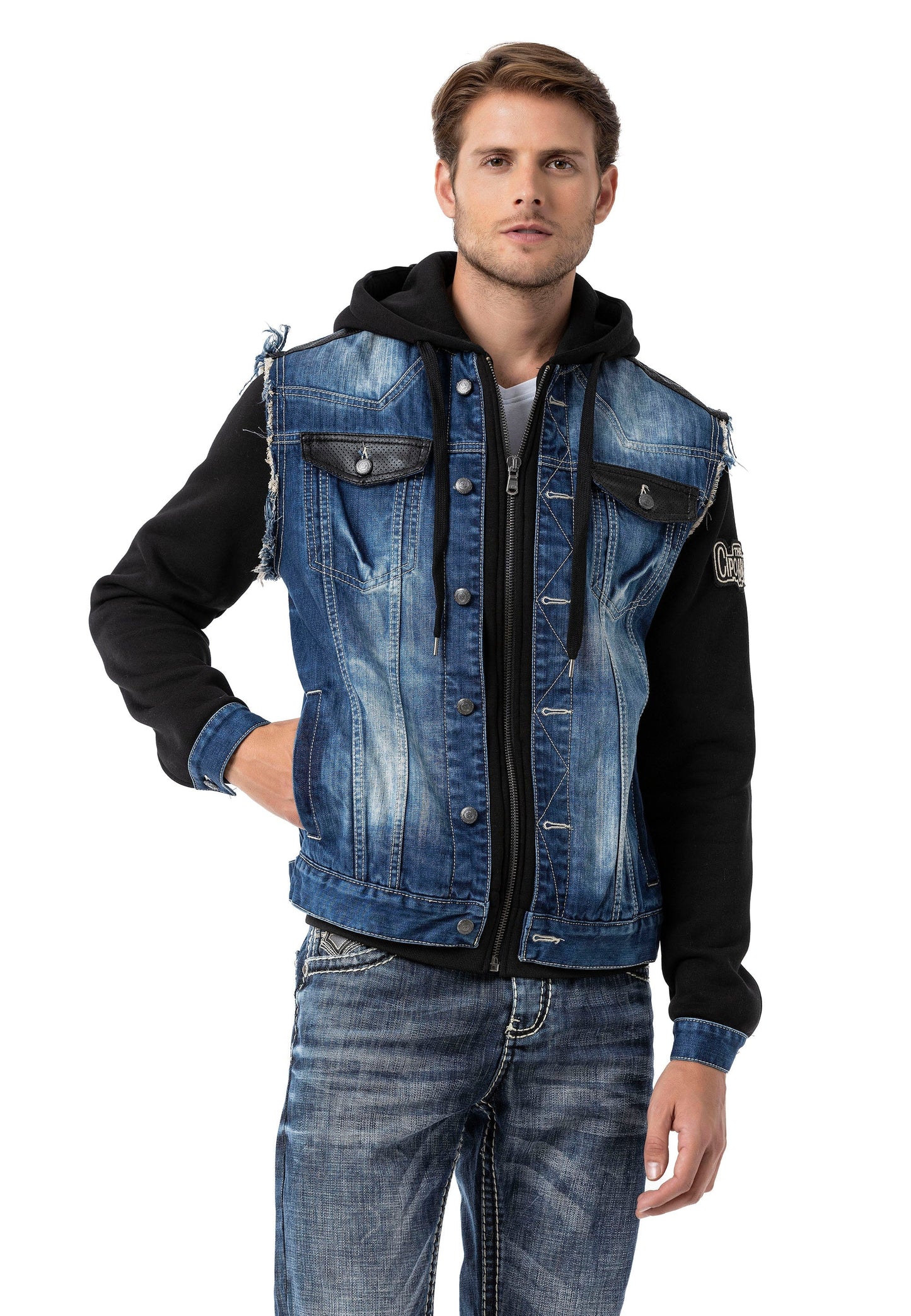 Cipo & Baxx RENAN blue Herren Jeans Jacke Denim CJ307