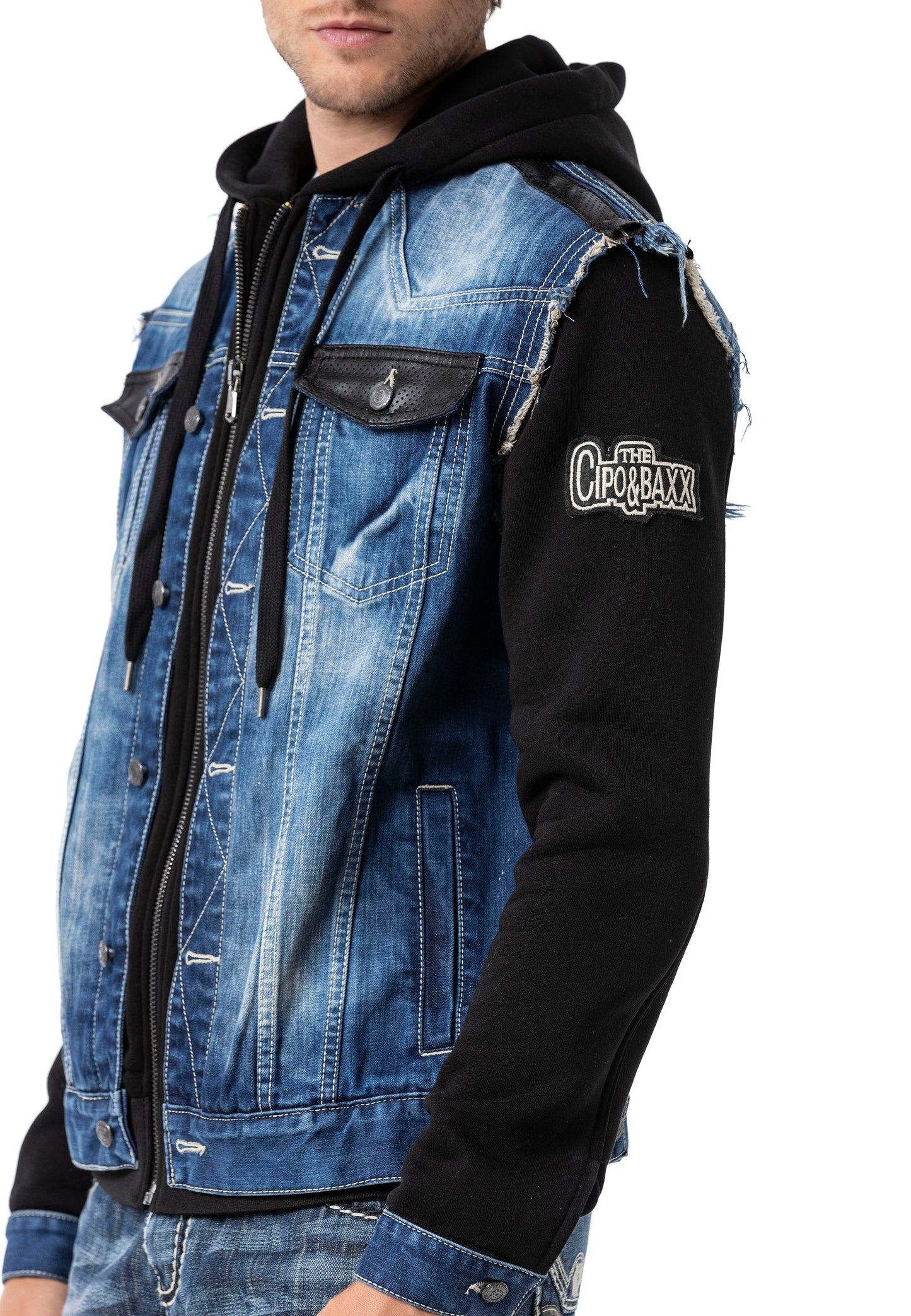 Cipo & Baxx RENAN blue Herren Jeans Jacke Denim CJ307