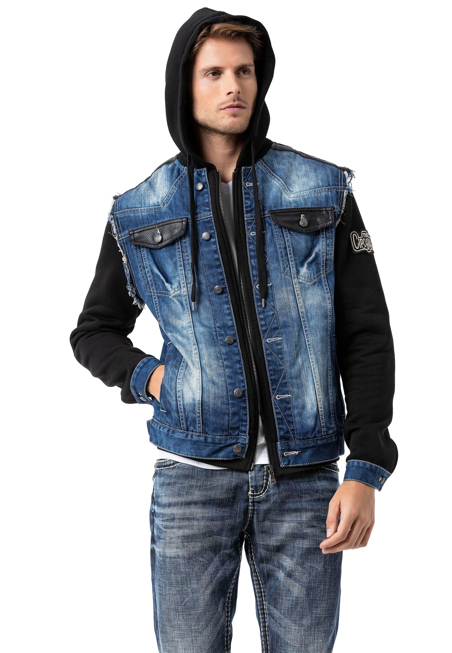 Cipo & Baxx RENAN blue Herren Jeans Jacke Denim CJ307