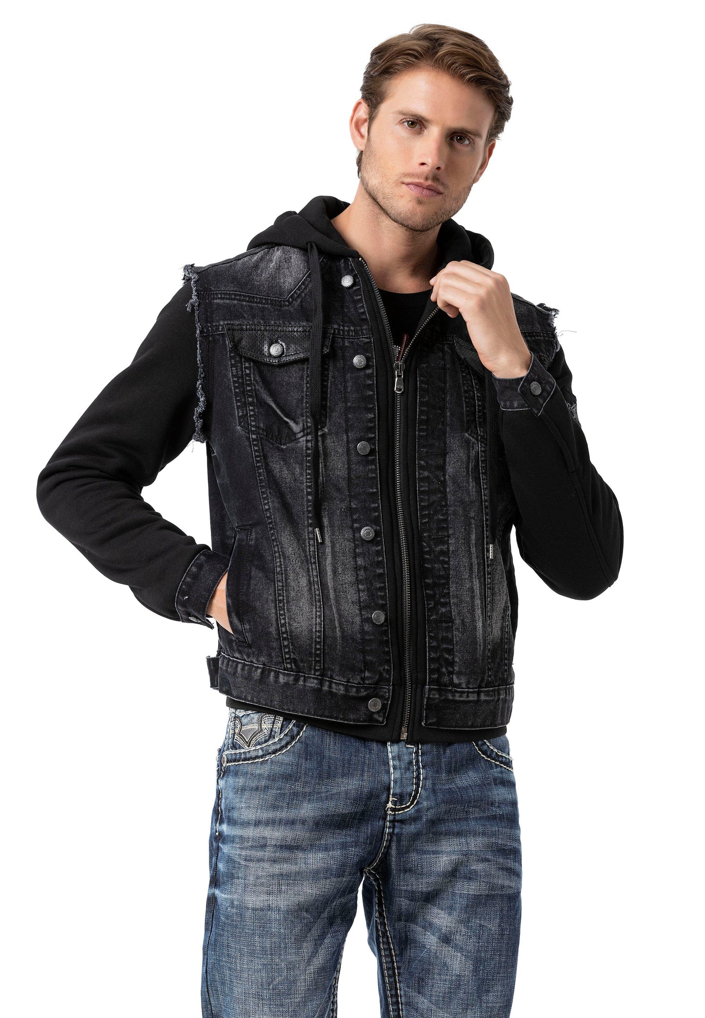 Cipo & Baxx RENAN Herren Jeans Jacke Denim CJ307