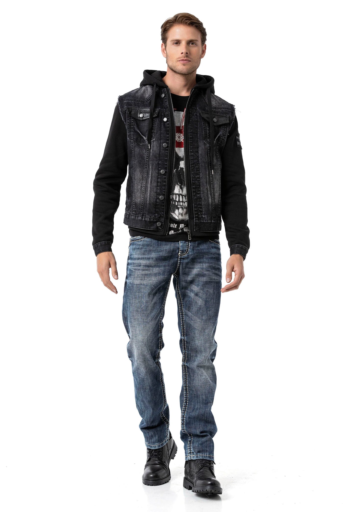 Cipo & Baxx RENAN Herren Jeans Jacke Denim CJ307