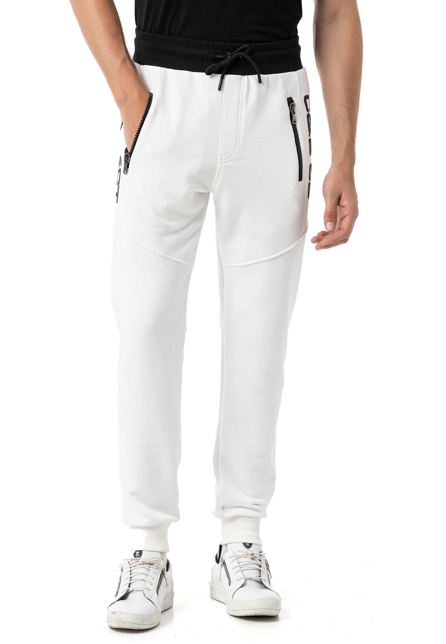 Cipo & Baxx Herren Jogginghose CR160 weiss