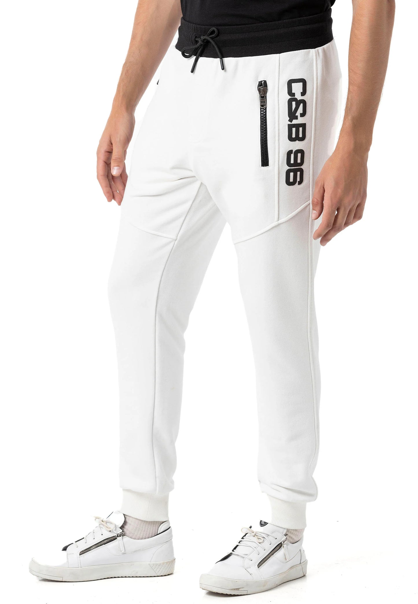 Cipo & Baxx Herren Jogginghose CR160 weiss