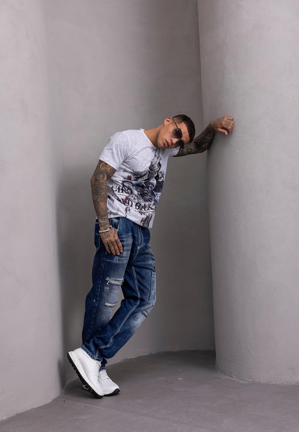 Cipo & Baxx COLWOOD Herren Baggy Jeans Denim CD907