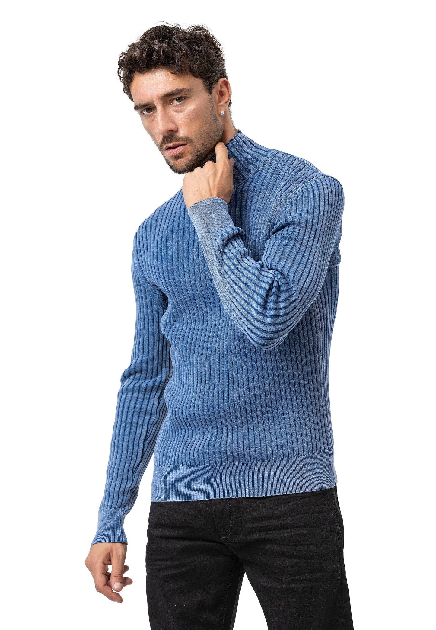 Cipo & Baxx GERALD Herren Pullover blue CP288