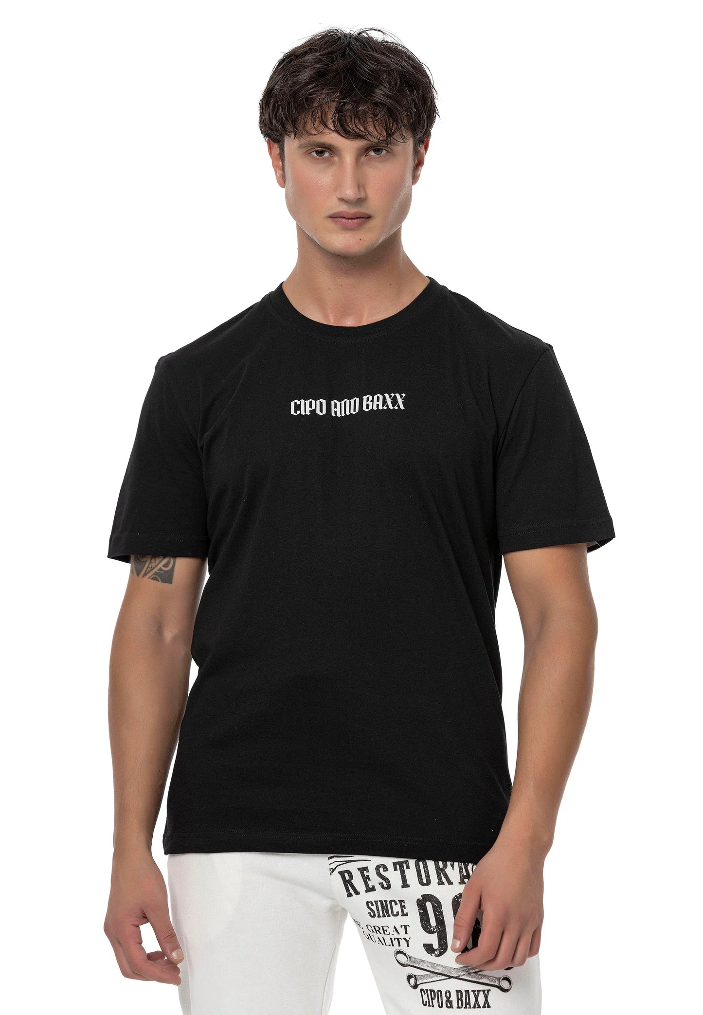 Cipo & Baxx POLRAK black Herren T-Shirt CT787