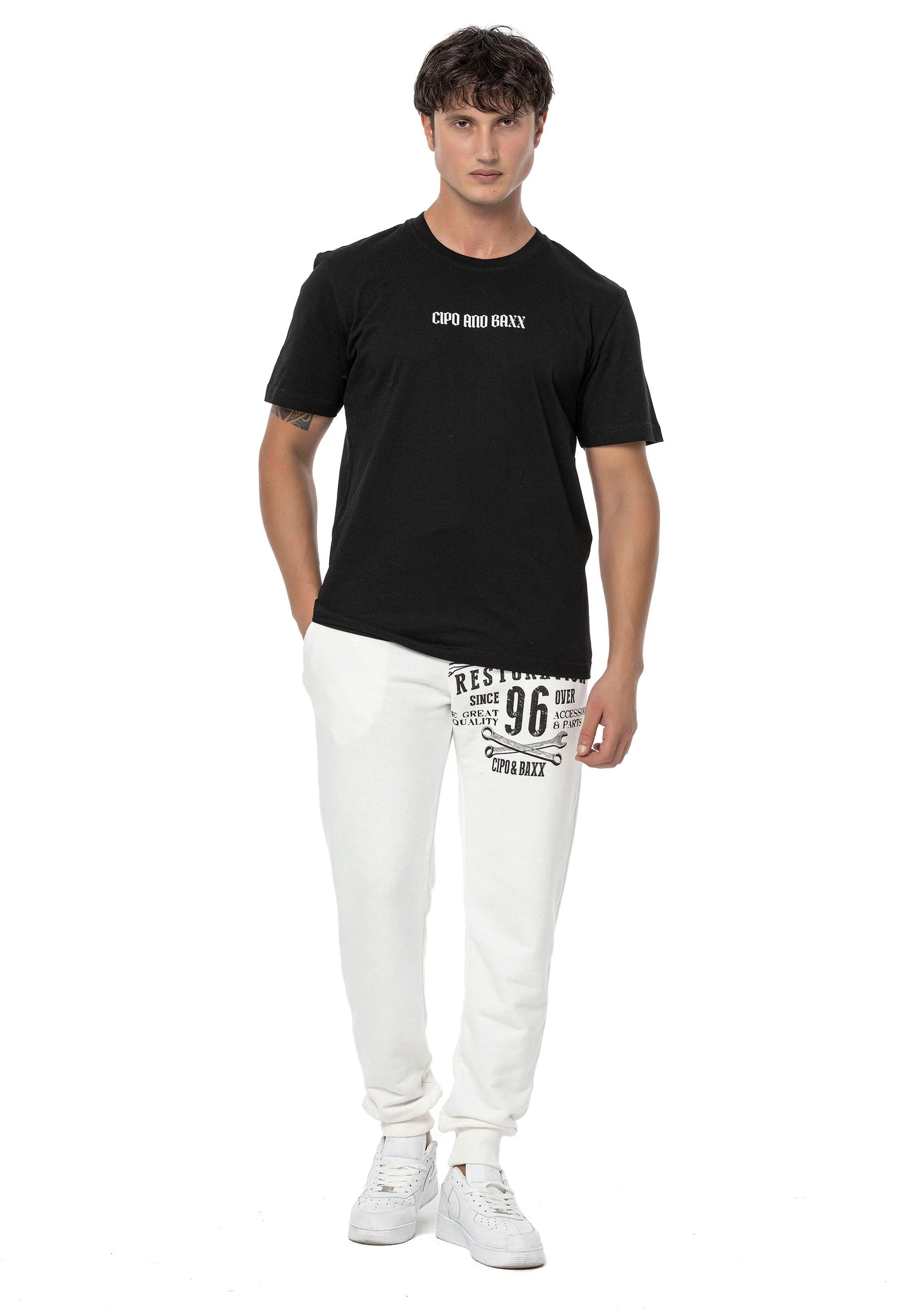 Cipo & Baxx POLRAK black Herren T-Shirt CT787