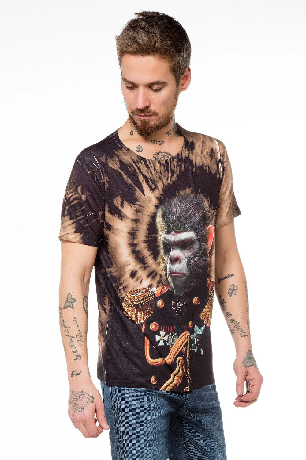 Cipo & Baxx PICARD Herren T-Shirt black CT395