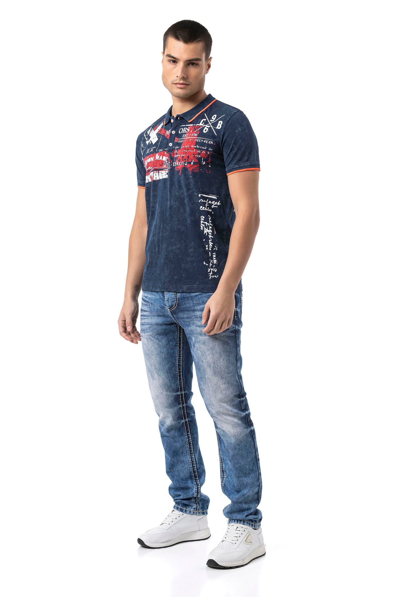 Cipo & Baxx LEROI Herren Polo T-Shirt CT795