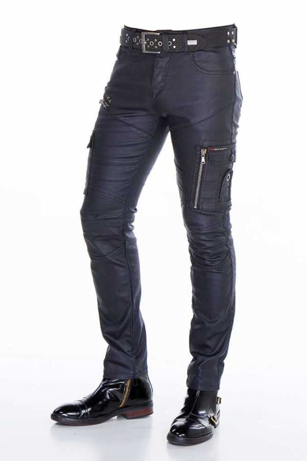 Cipo & Baxx PADUA Herren Hose Lederimitat CD405