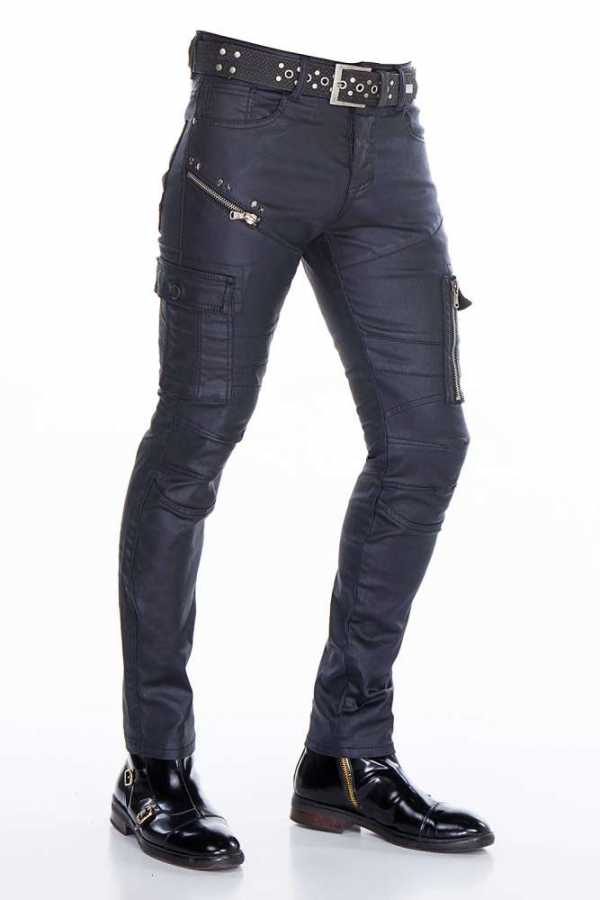 Cipo & Baxx PADUA Herren Hose Lederimitat CD405