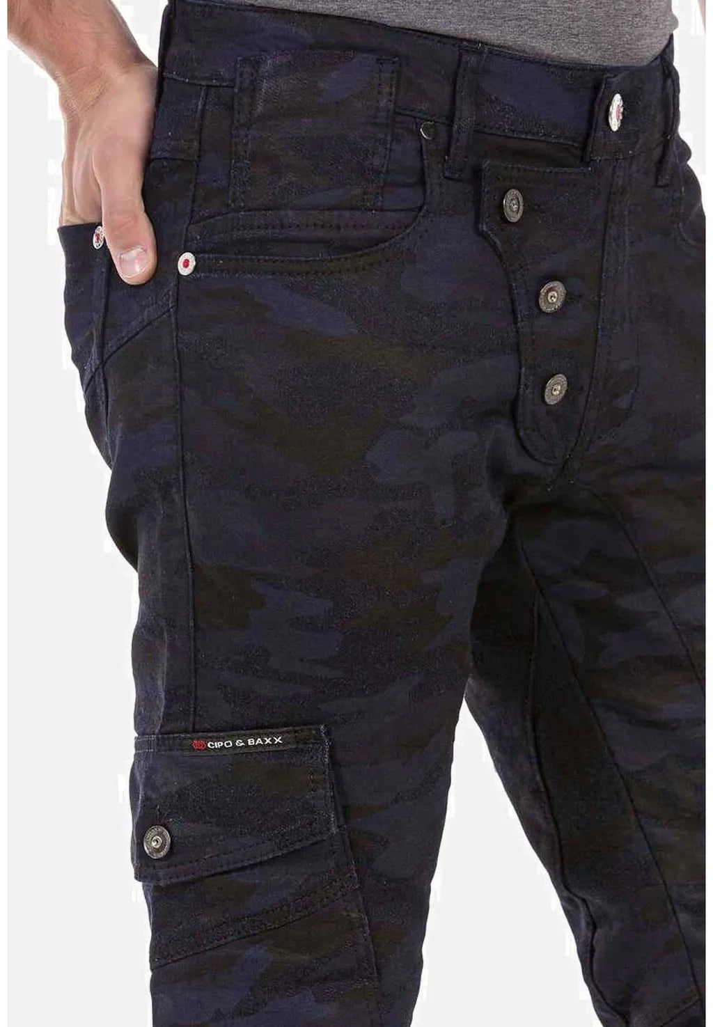 Cipo & Baxx HUDSON Camouflage Herren Cargo Jeans CD690