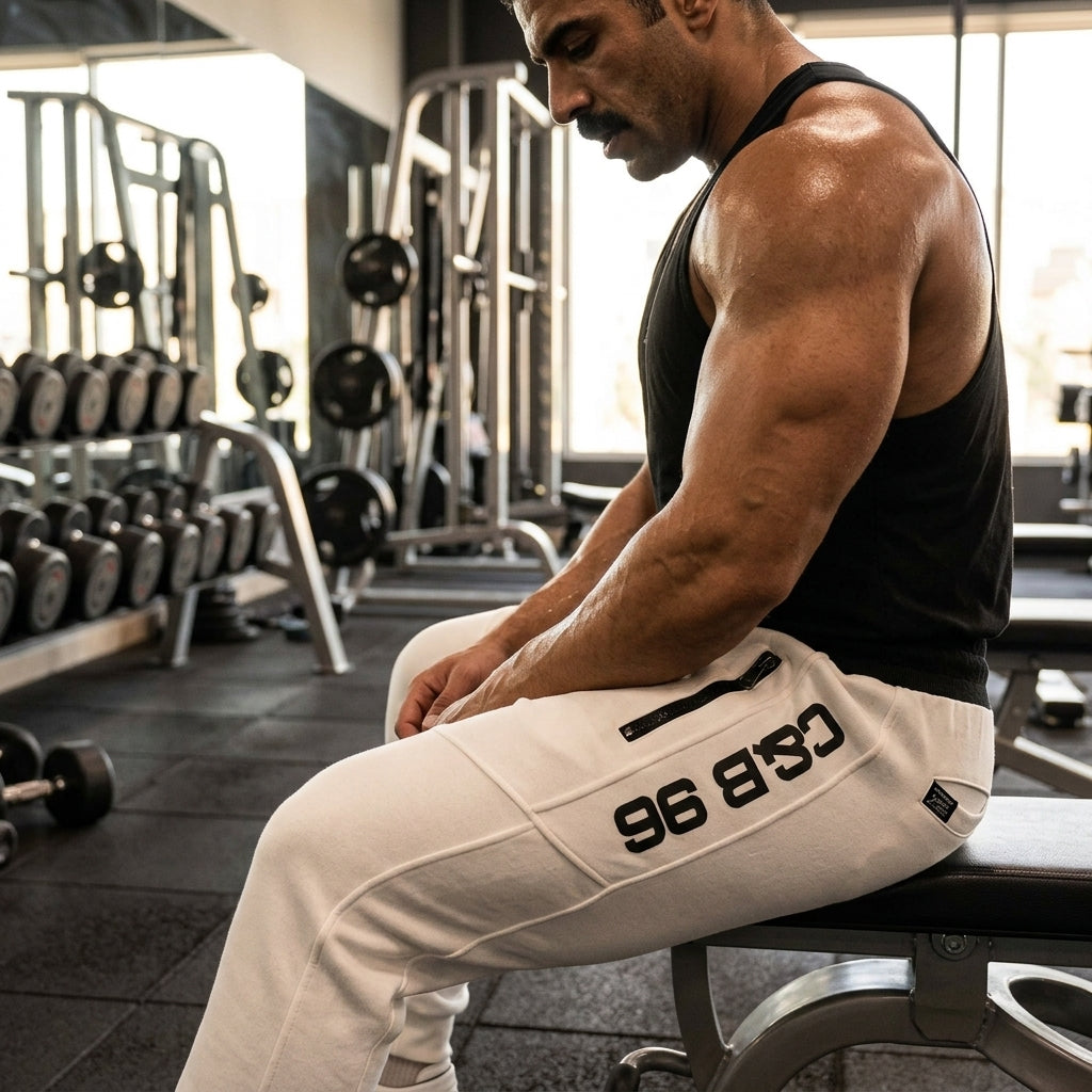 Cipo & Baxx Herren Jogginghose CR160 weiss