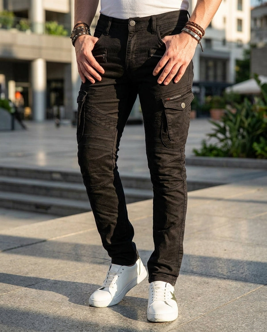 Cipo & Baxx BOZEN Herren Cargo Jeans CD424