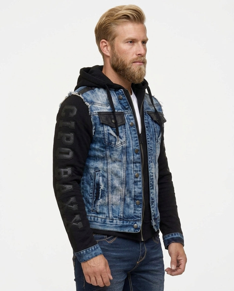 Cipo & Baxx IOWA Herren Jeans Jacke Weste Denim Hoodie CJ154 - Persvision