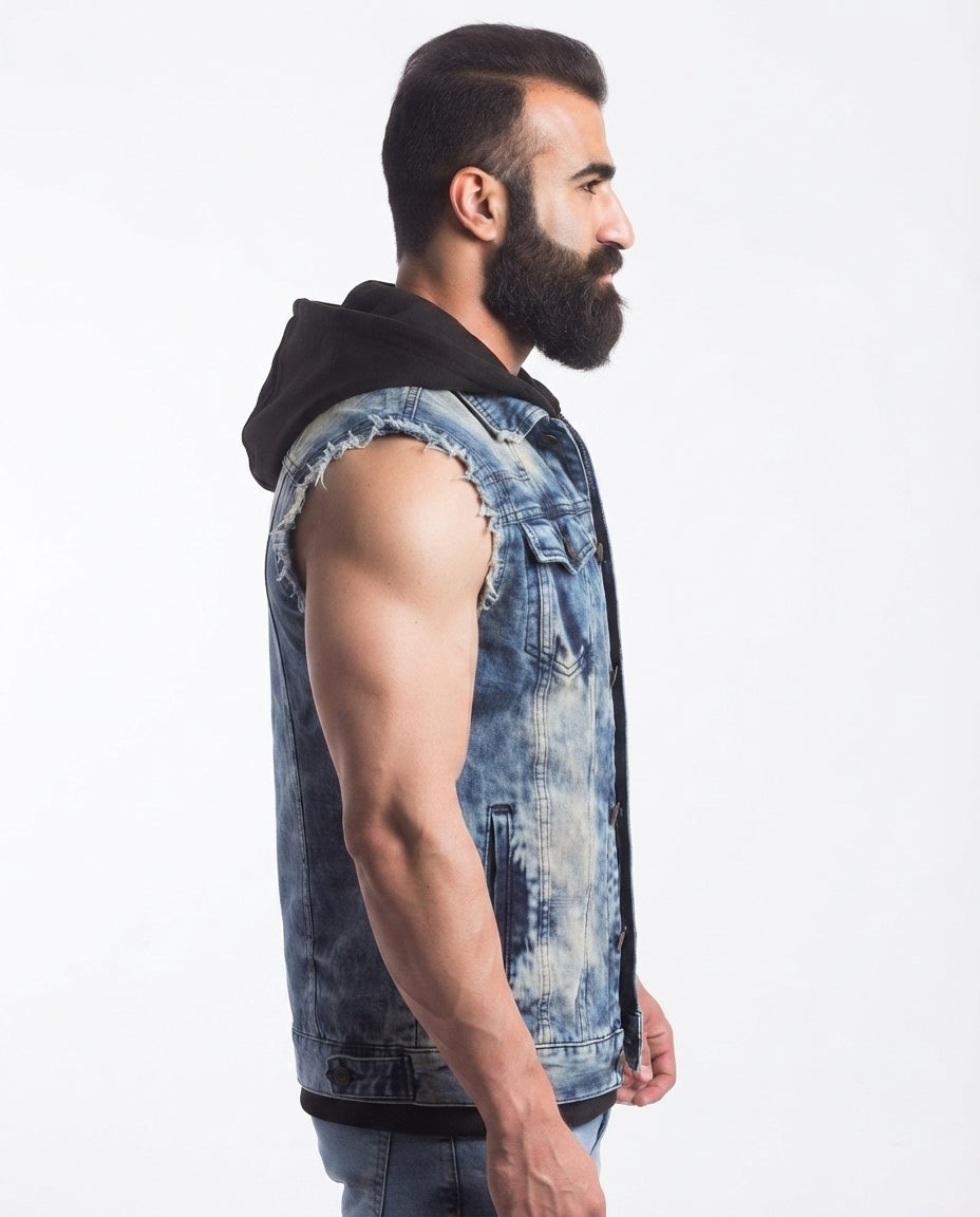 Cipo & Baxx KENZIE Herren Weste Jacke Denim CW106