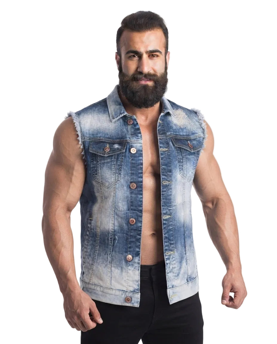 Cipo & Baxx SANDORM Herren Weste Jacke Denim CW107