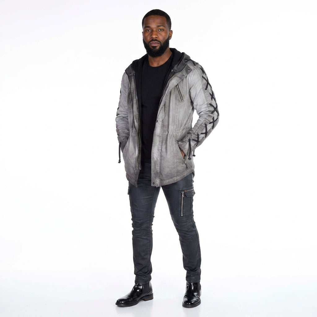 Cipo & Baxx RAIK Herren Biker Jeans Jacke Denim CJ183 - Persvision