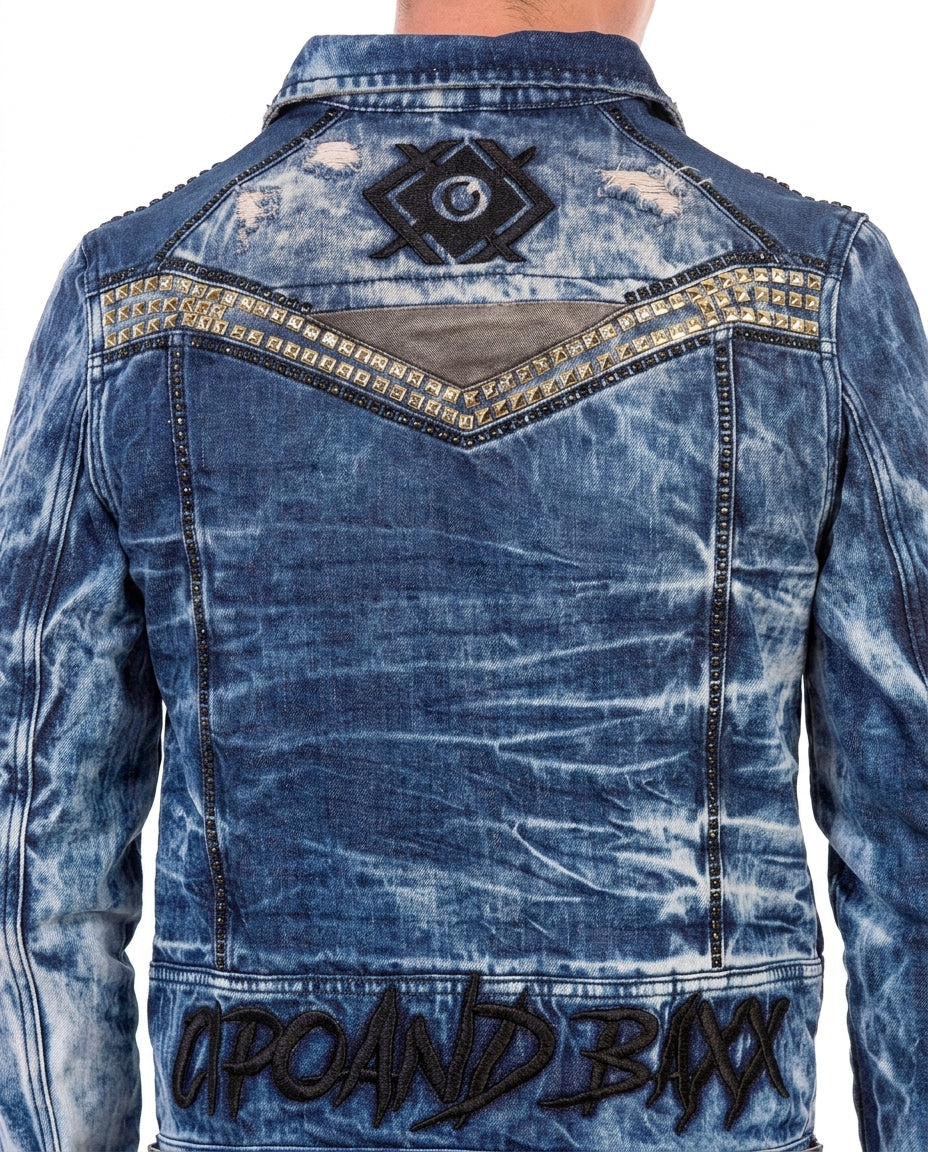 Cipo & Baxx DAYTONA Herren Biker Jeans Jacke Denim CJ264 - Persvision