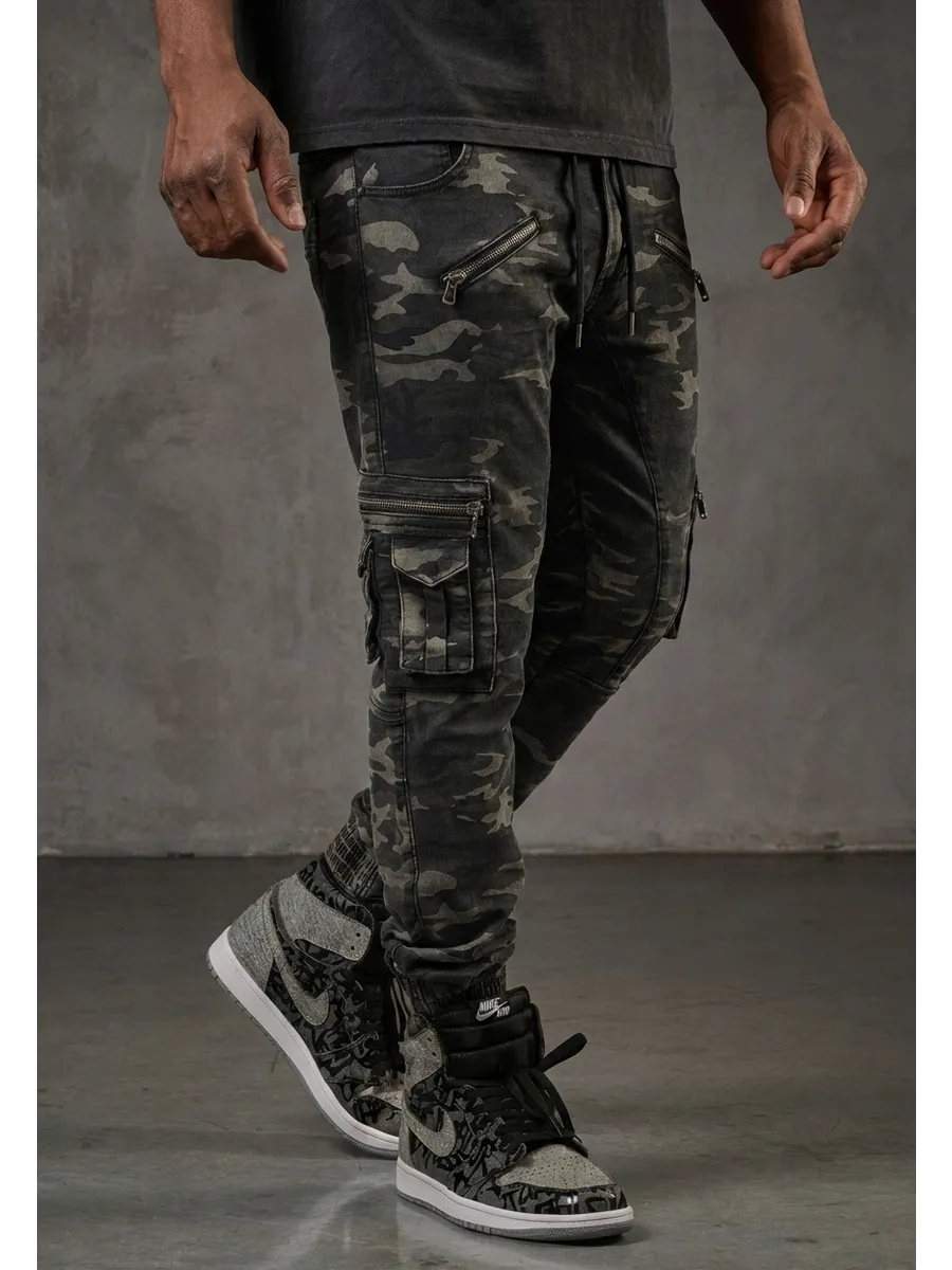 Cipo & Baxx PATRIA Herren Cargo Camouflage Jeans Denim CD908