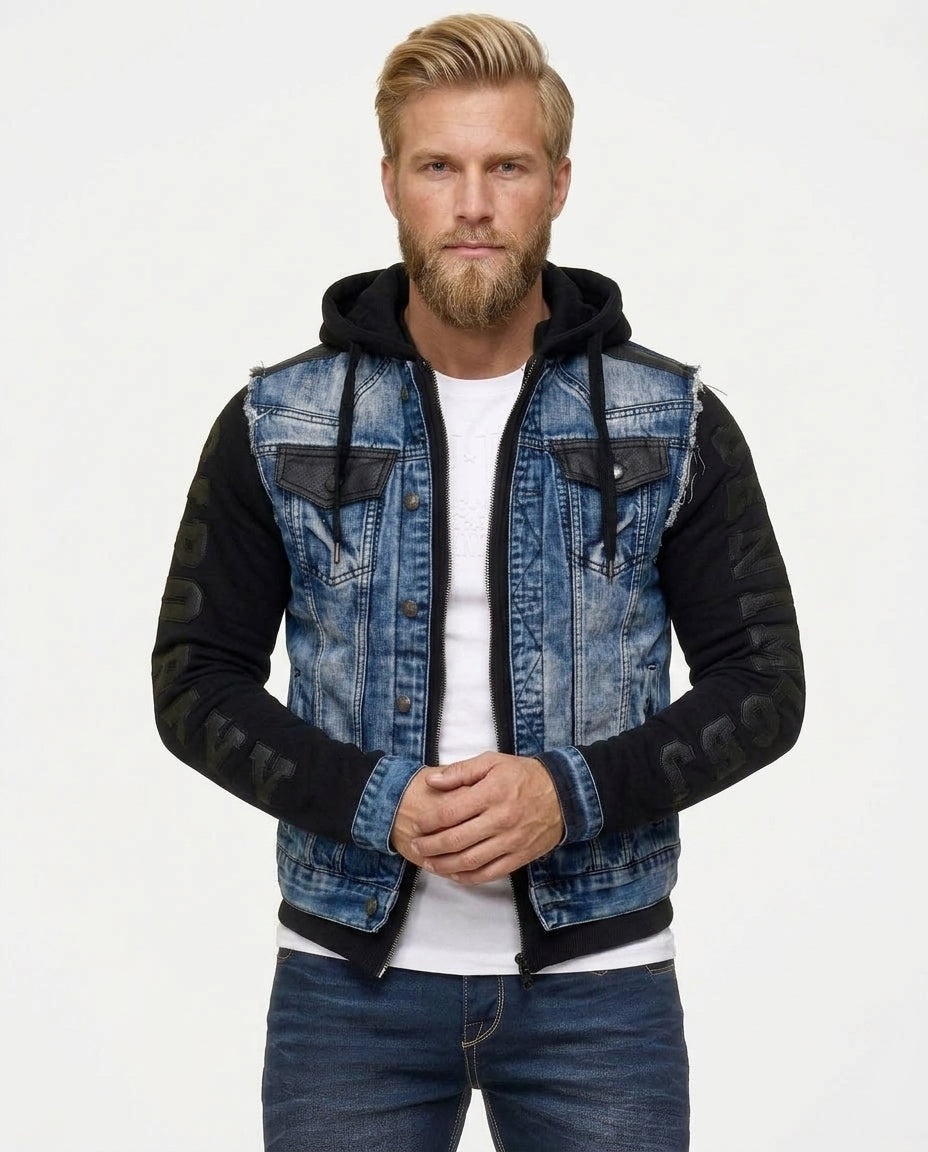 Cipo & Baxx IOWA Herren Jeans Jacke Weste Denim Hoodie CJ154 - Persvision