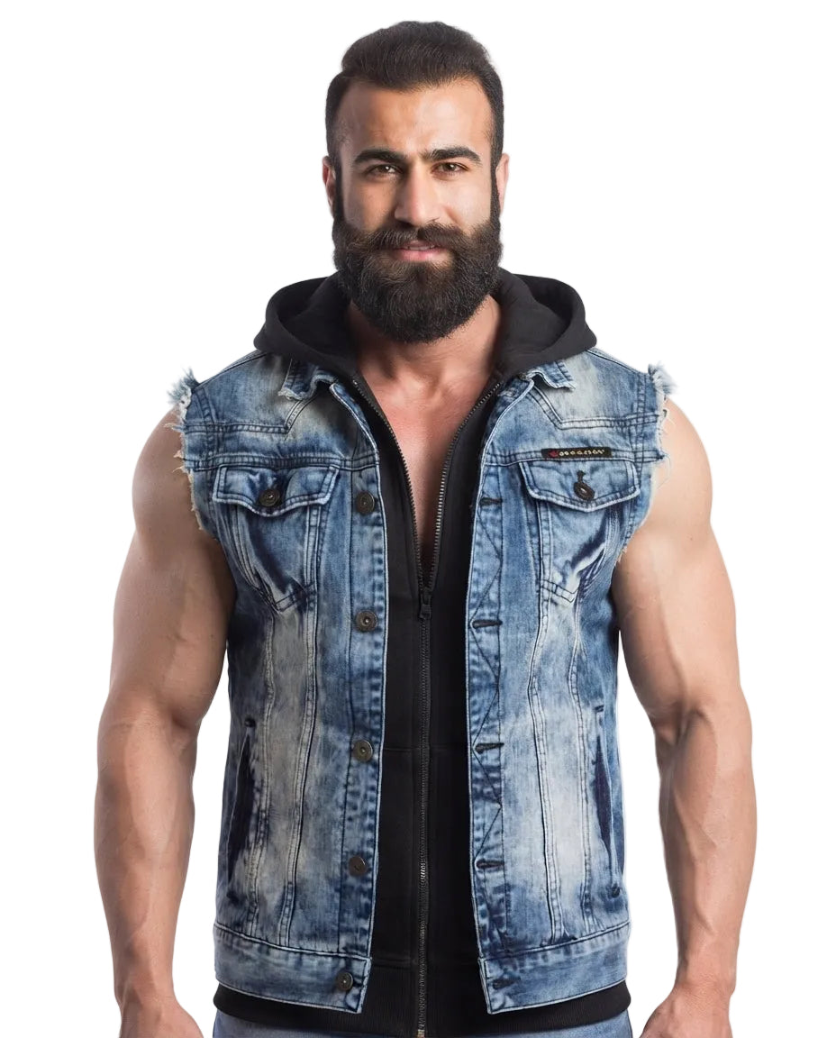 Cipo & Baxx KENZIE Herren Weste Jacke Denim CW106